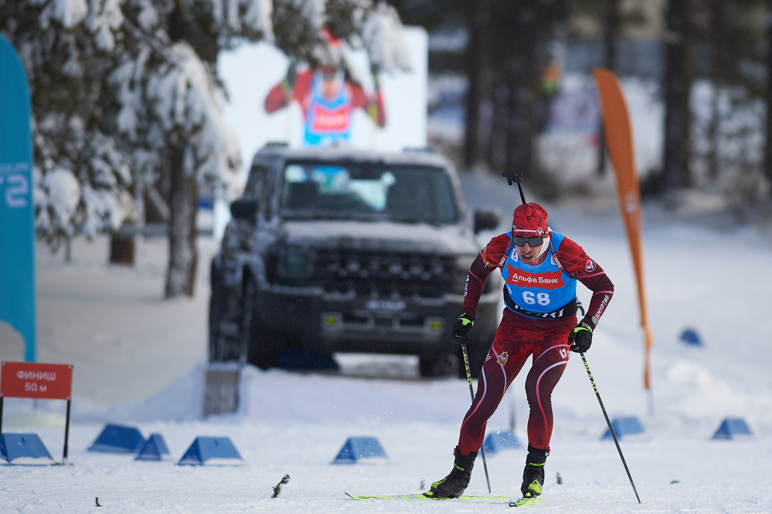 Биатлон. Чемпионат России — 2024/2025, 3-й этап, Ижевск. Спринт. Мужчины. Спортивный репортажный фотограф в Ижевске Сергей Мерзляков