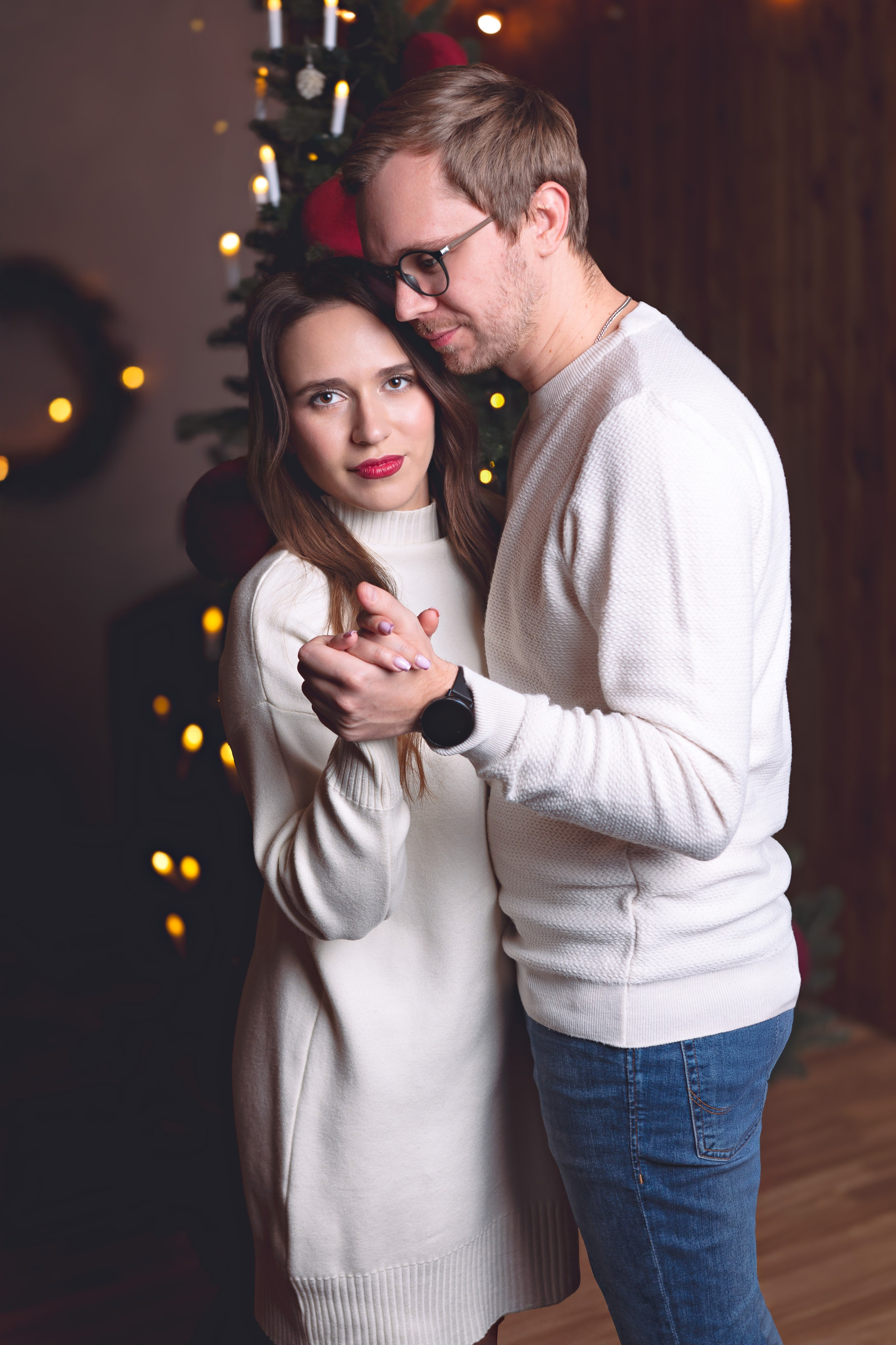 Новогодняя Love story фотосессия в студии Photohub Минск