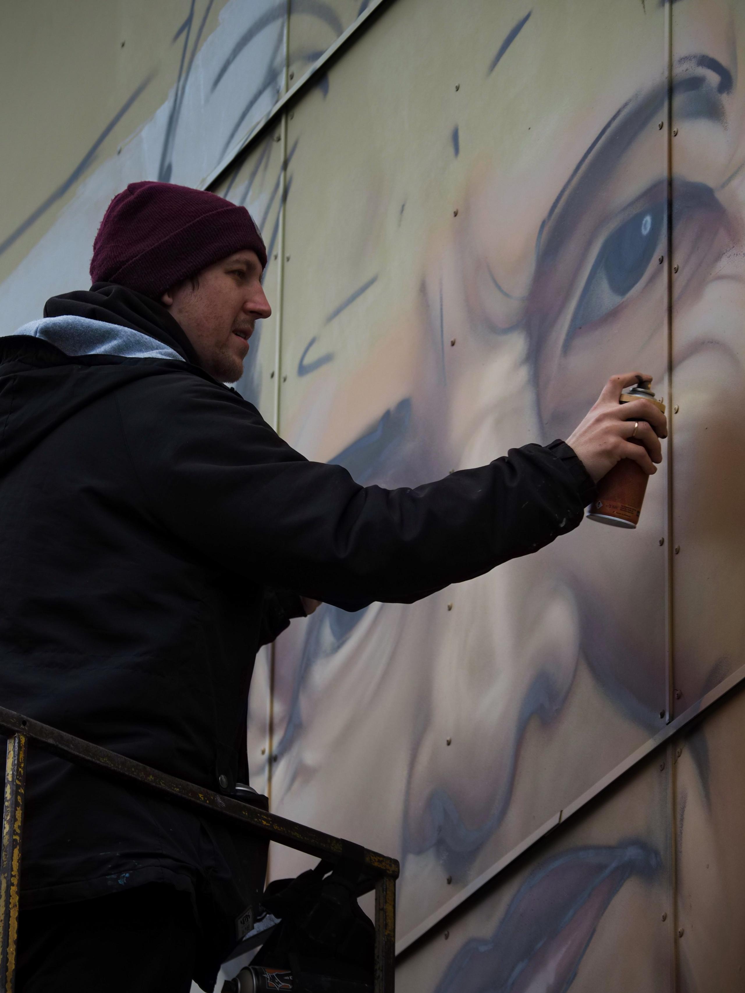 Создание мурала на школе. Профессиональная фотография от VladEstaf_StyloQArt: портреты, репортажи, семья