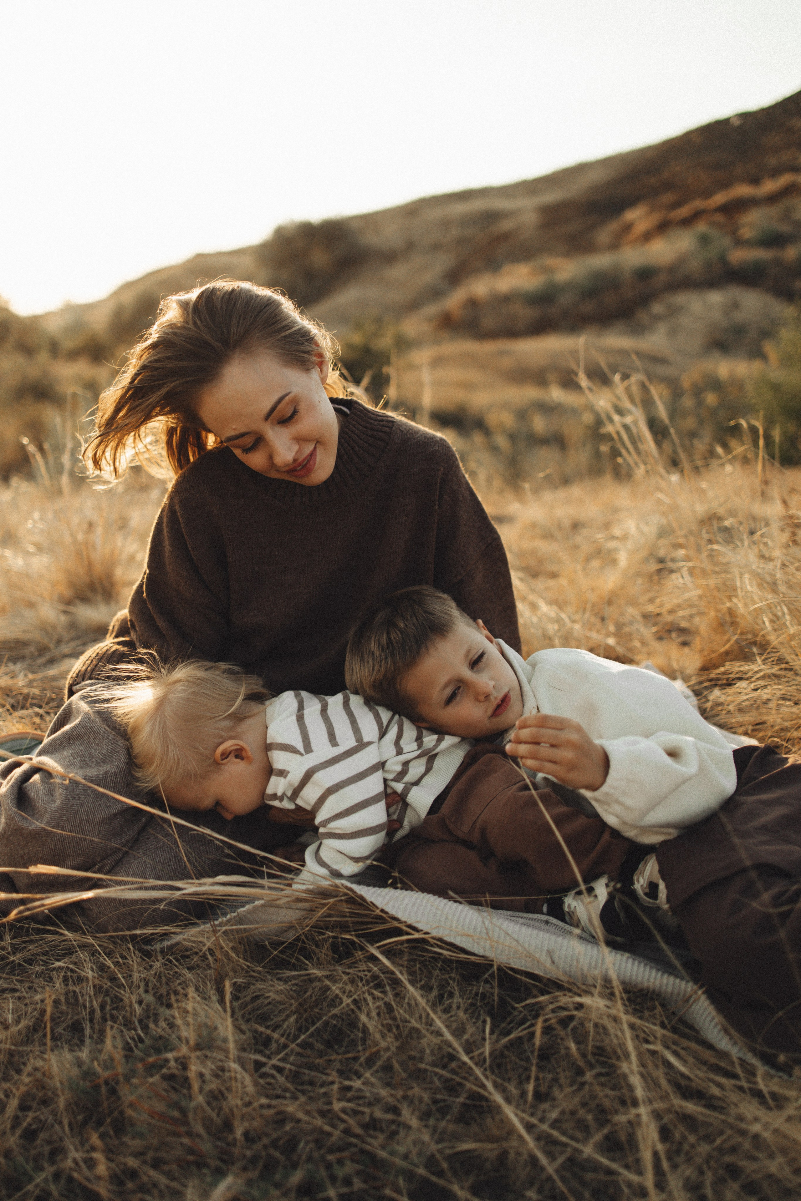 Семейная история, закат в Мержаново. Семейный и детский фотограф, таганрог, ростов-на-дону