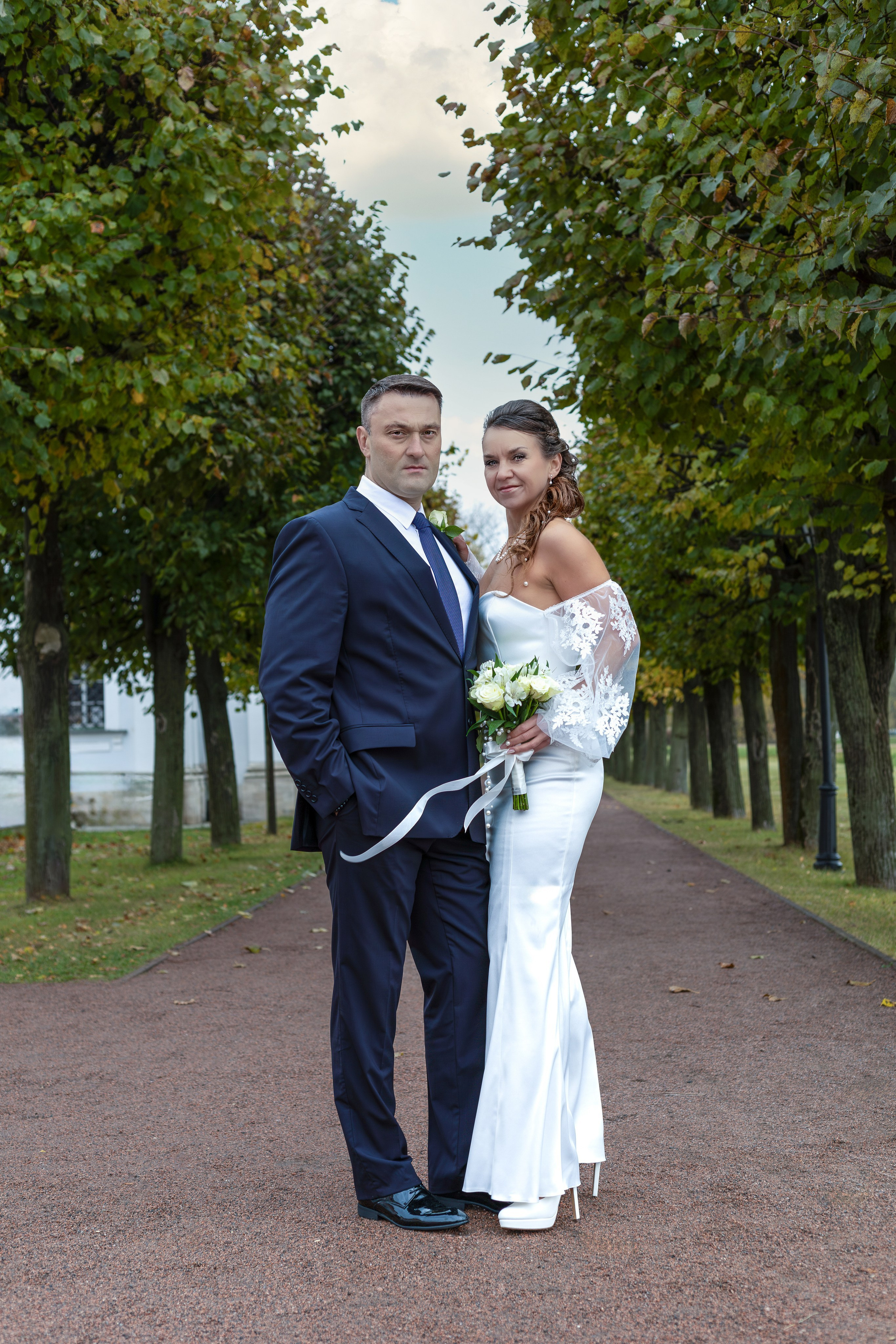 Свадебная фотосессия, свадебная прогулка в парке Кусково