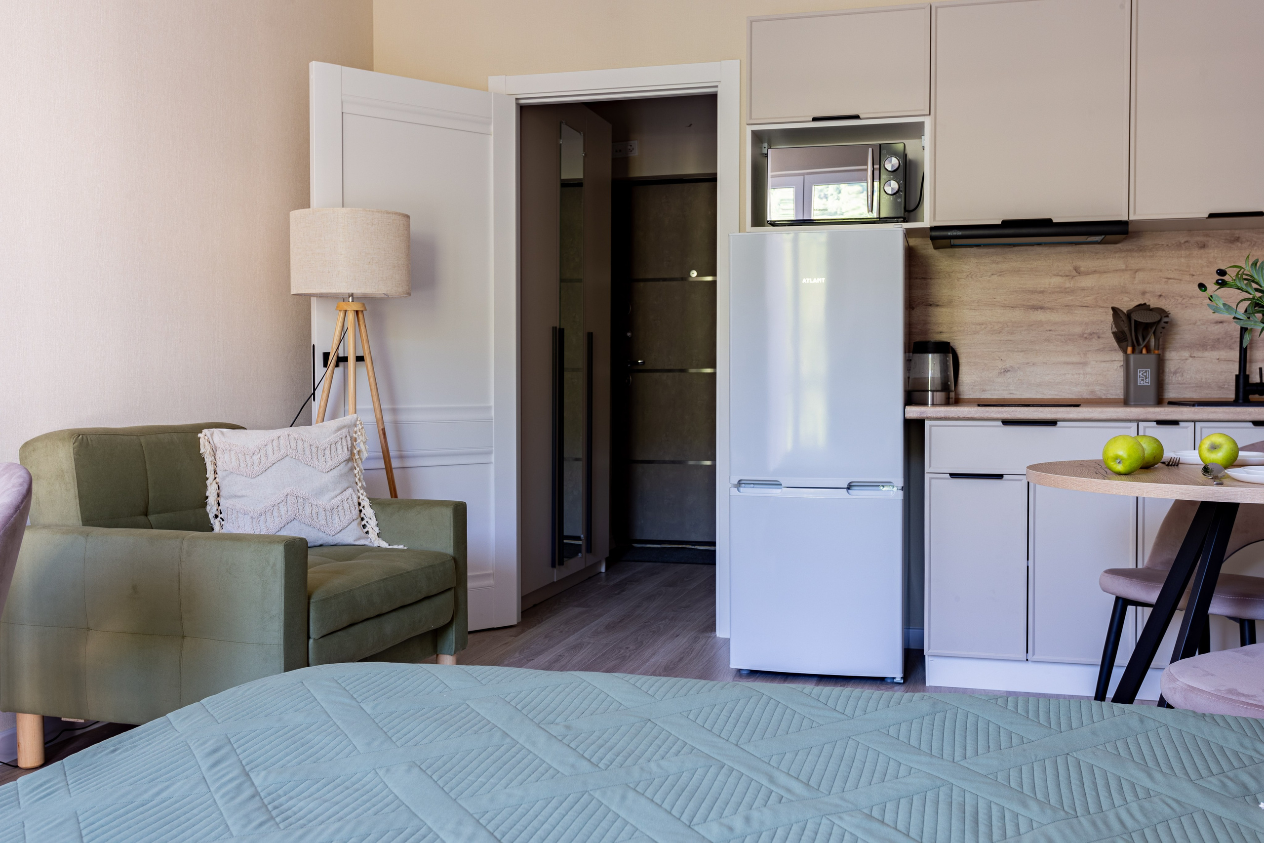 Комплектация студии с ремонтом от застройщика. Интерьерный фотограф. Хоумстейджер. Сочи/Адлер/Красная поляна