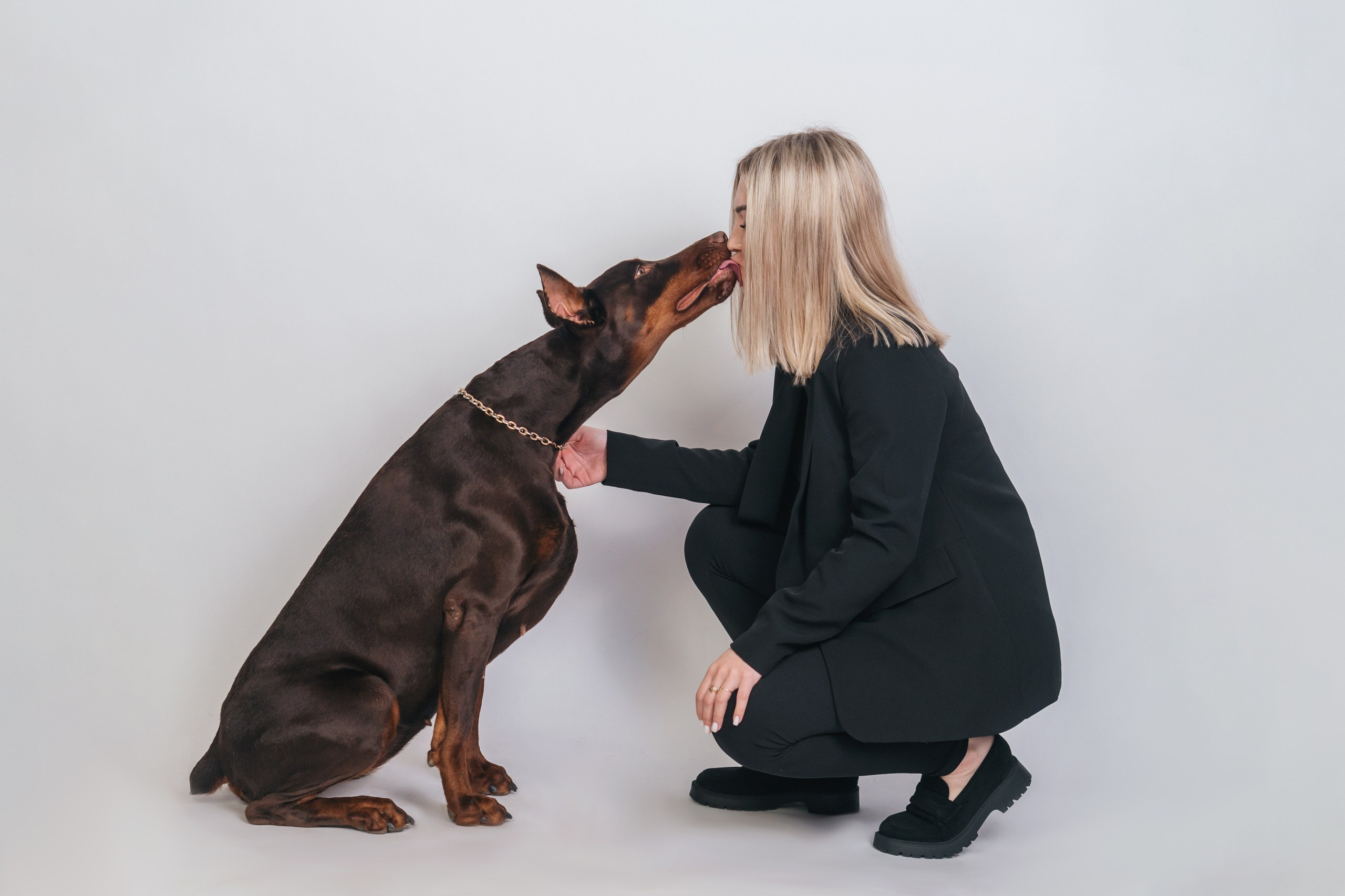 Фотосессия с доберманом. Мила Посвит Фотограф новорожденных в Тобольске