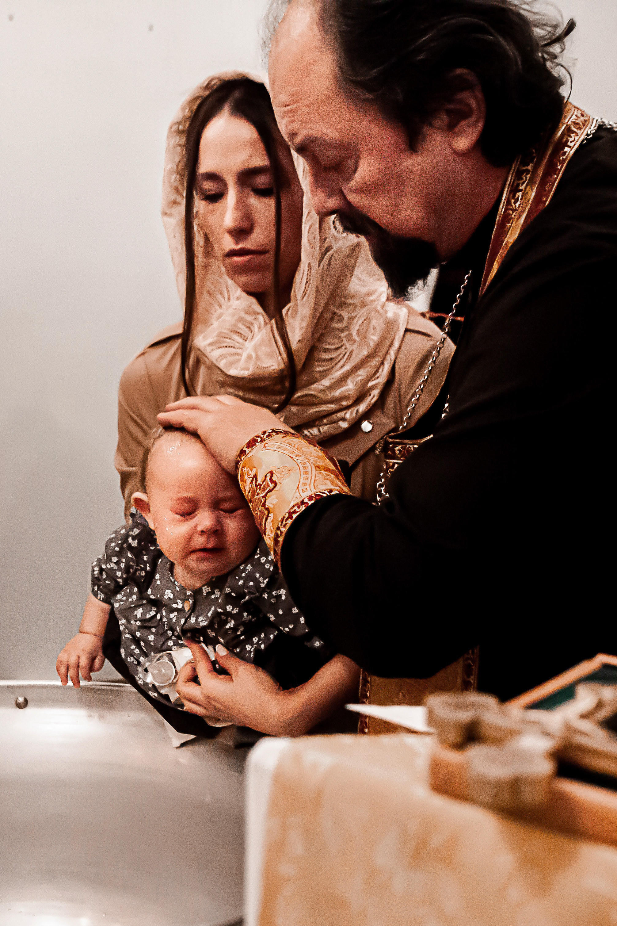 Таинство крещения Амелии. Фотограф Наталья Яковлева, Санкт-Петербург. Семьи, ньюборн, крещения