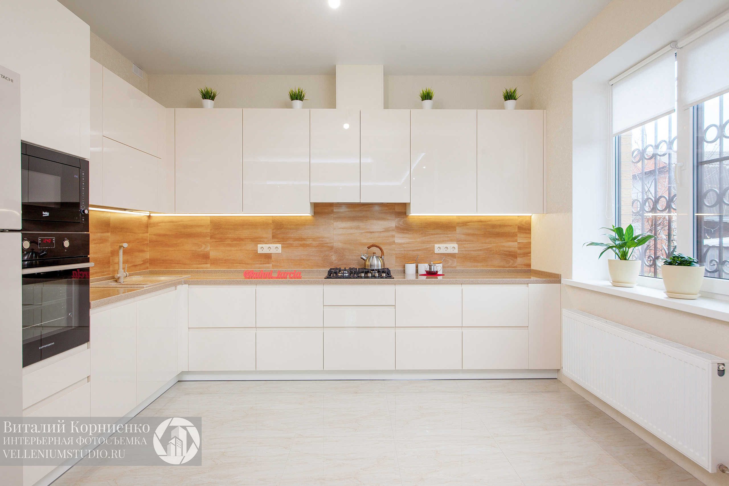 Кухня П образная. Интерьерный фотограф Краснодар: профессионально по доступным ценам