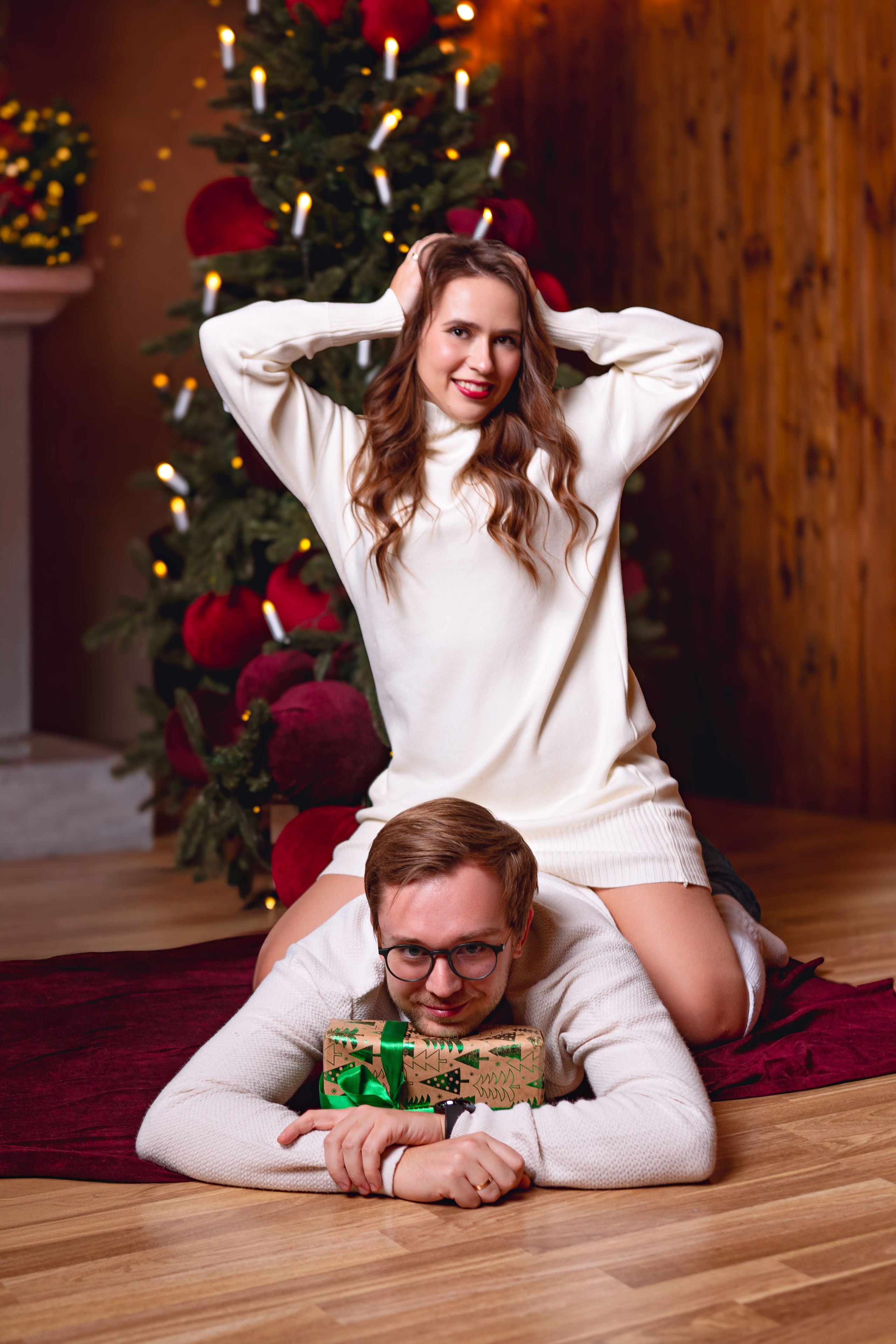 Новогодняя Love story фотосессия в студии Photohub Минск