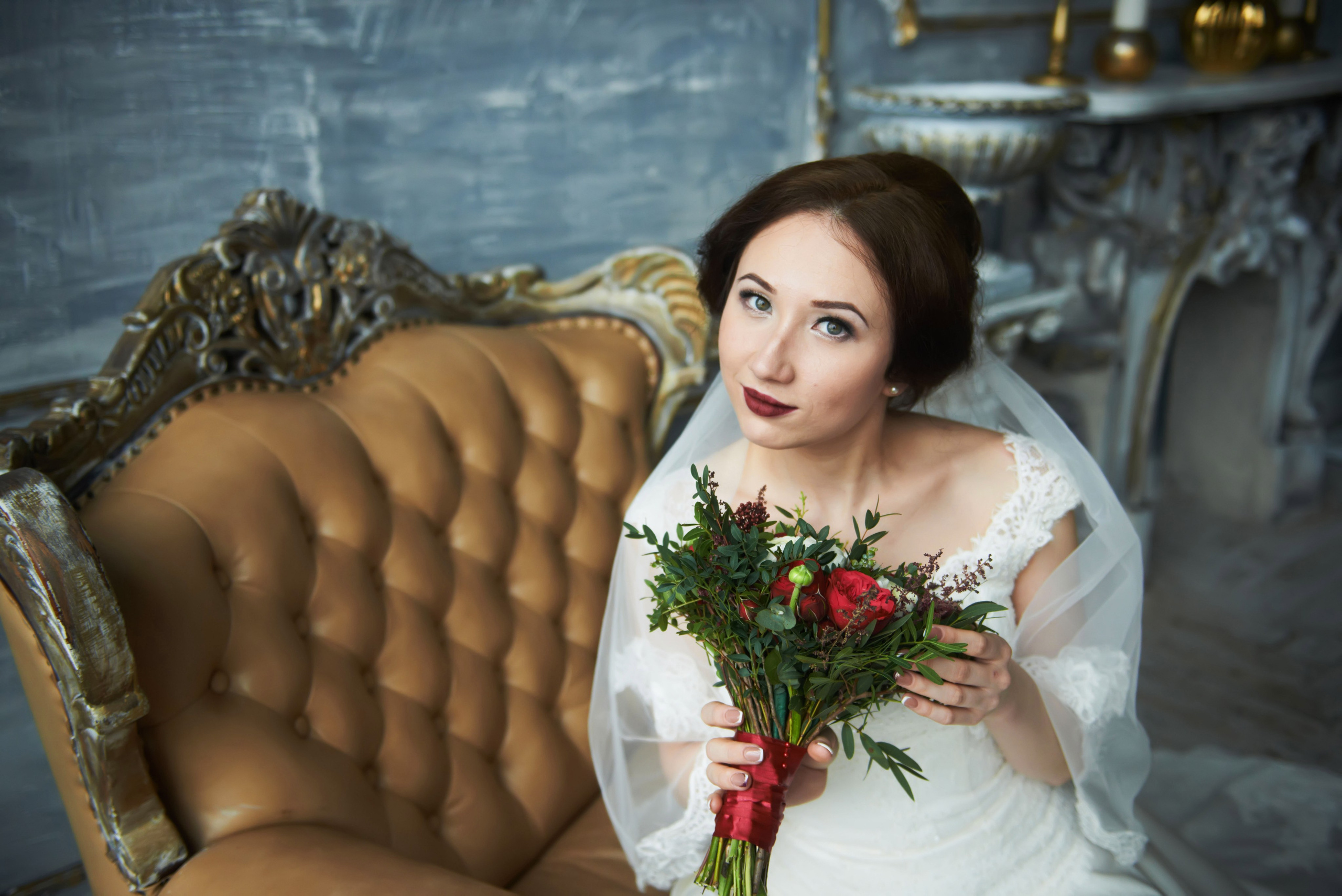 Индира и Дмитрий (свадебная фотосессия в Ботаническом саду и в фотостудии). Портретный, семейный и свадебный фотограф в Санкт-Петербурге и в Пушкине Ширяев Денис