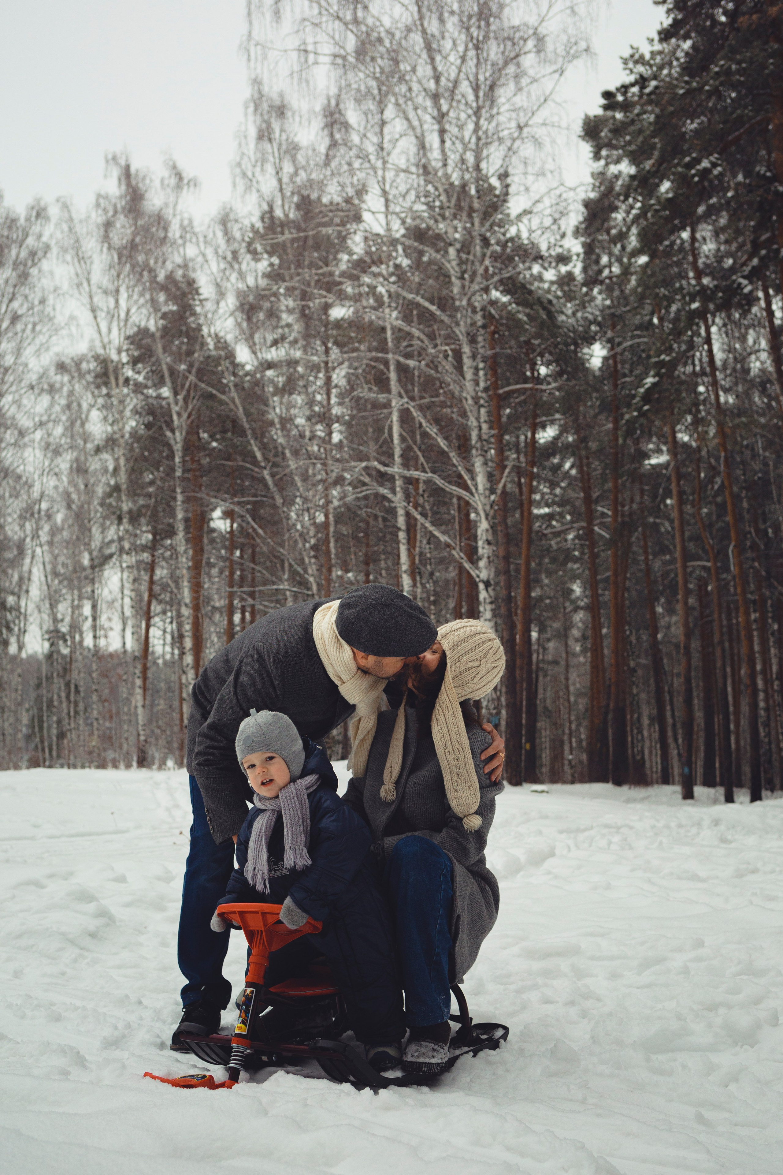 Семейная фотосессия в зимнем лесу. Марина Рерих — портретный фотограф в Екатеринбурге