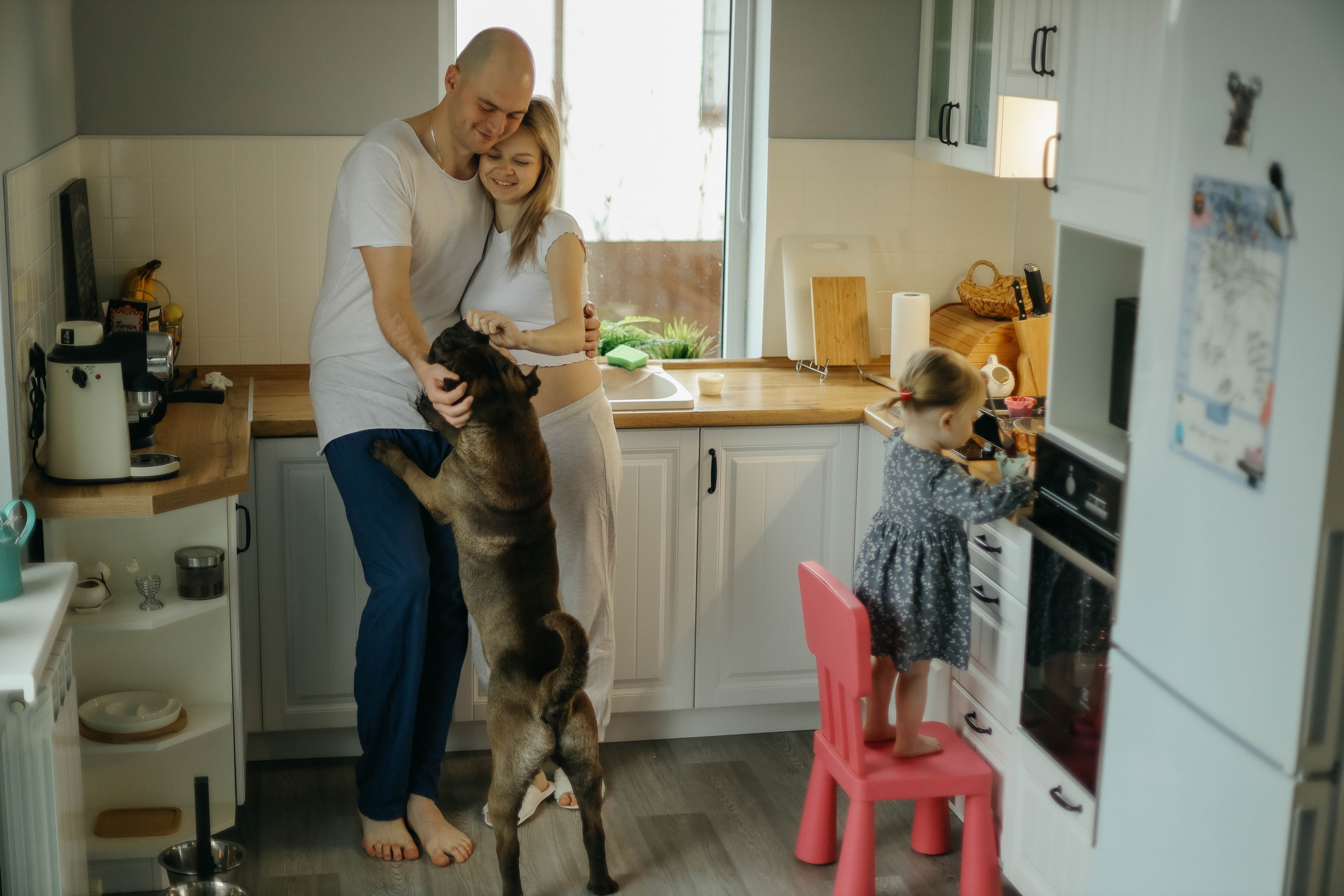 Даша, Никита и Ариша с Булочкой. Семейный фотограф Анапа