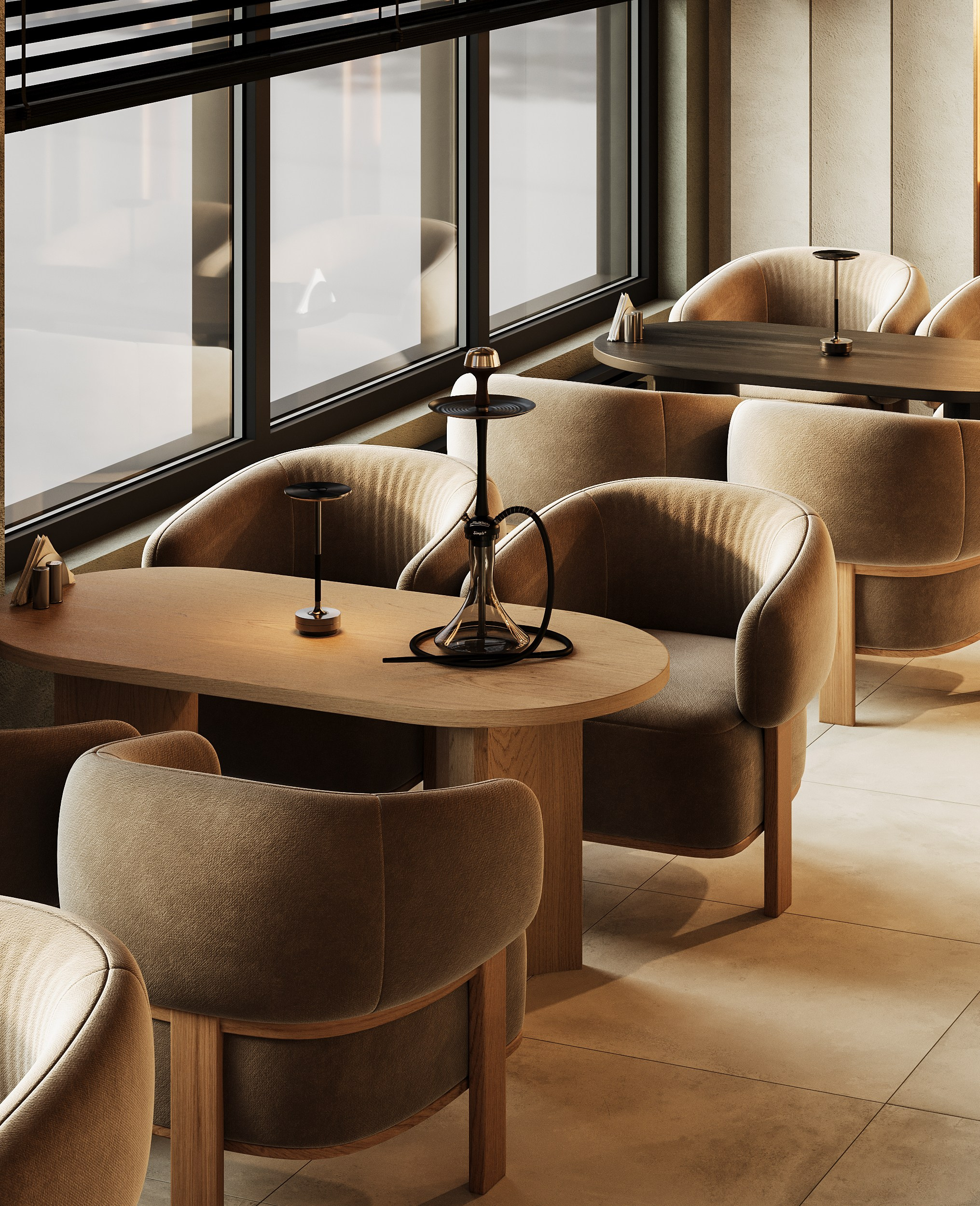 Кальянная Мята Lounge. Концепт и визуализации для One Two Home. 3D Визуализация