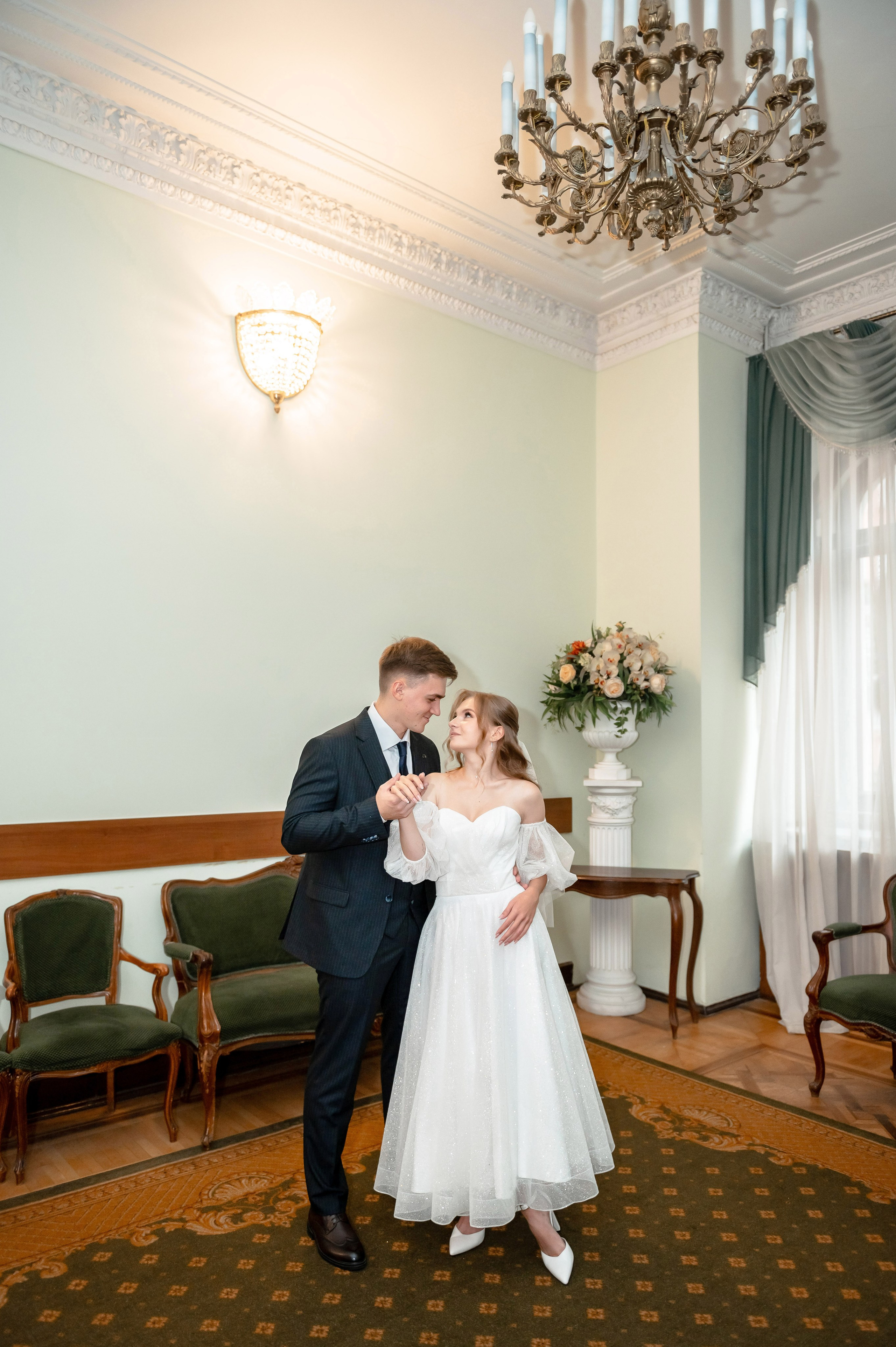 Анастасия и Михаил (Второй Дворец Бракосочетания на Фурштатской улице 52, фотосессия в Таврическом парке). Портретный, семейный и свадебный фотограф в Санкт-Петербурге и в Пушкине Ширяев Денис