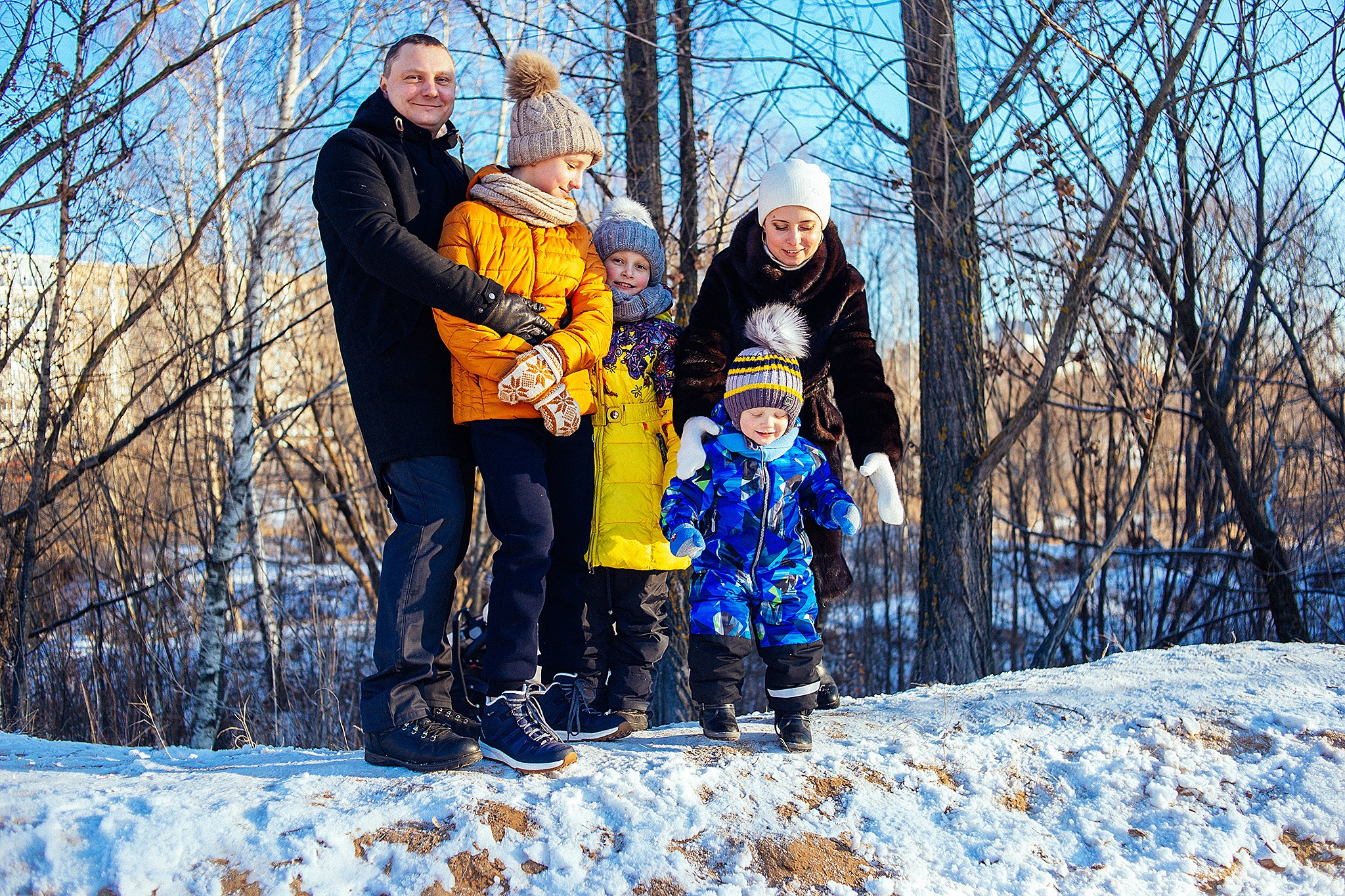 Зимняя фотопрогулка на мещерском озере с мандаринами. Детский и семейный фотограф, фотограф мероприятий Нижний Новгород