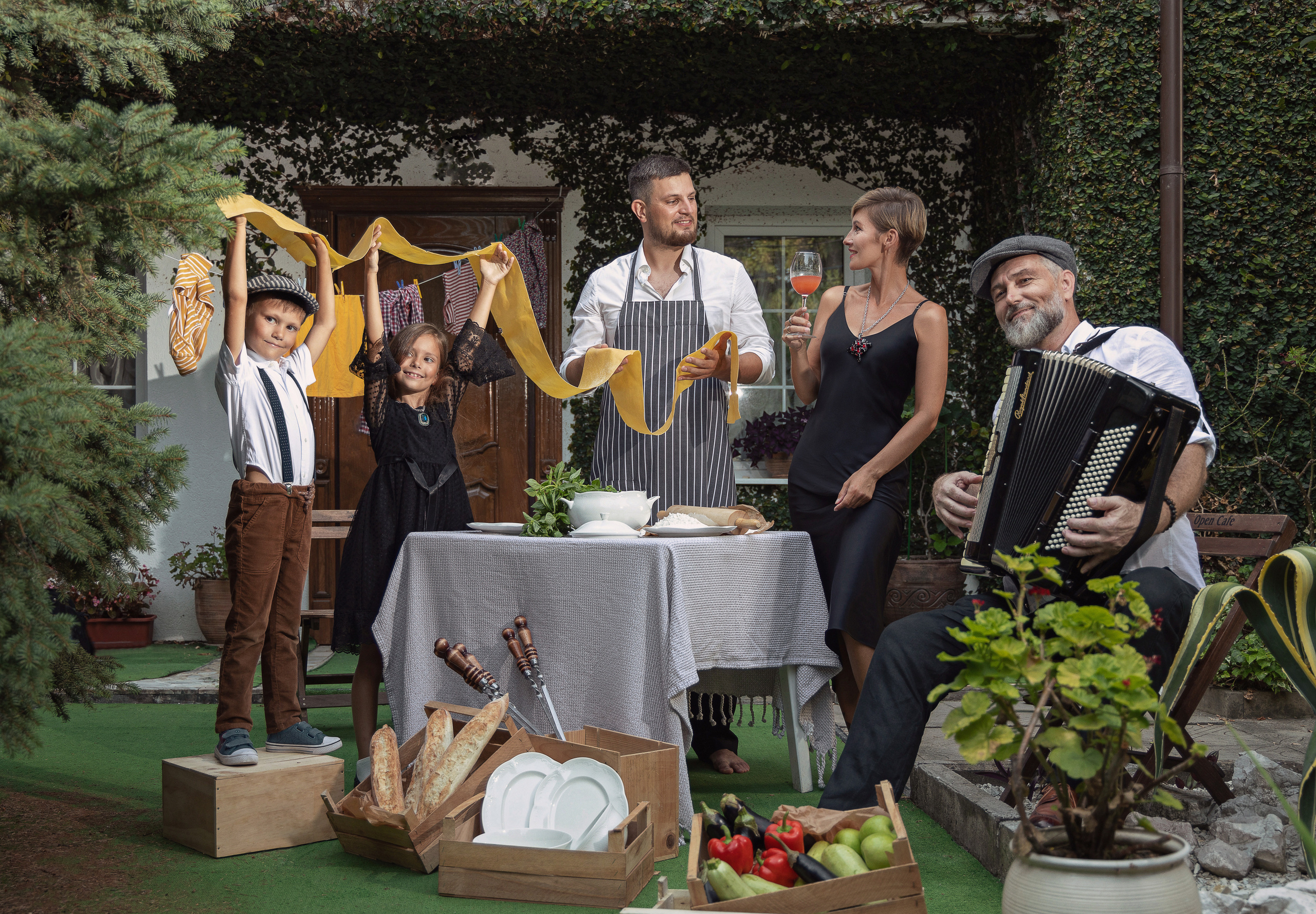 Семейная съемка для ресторана