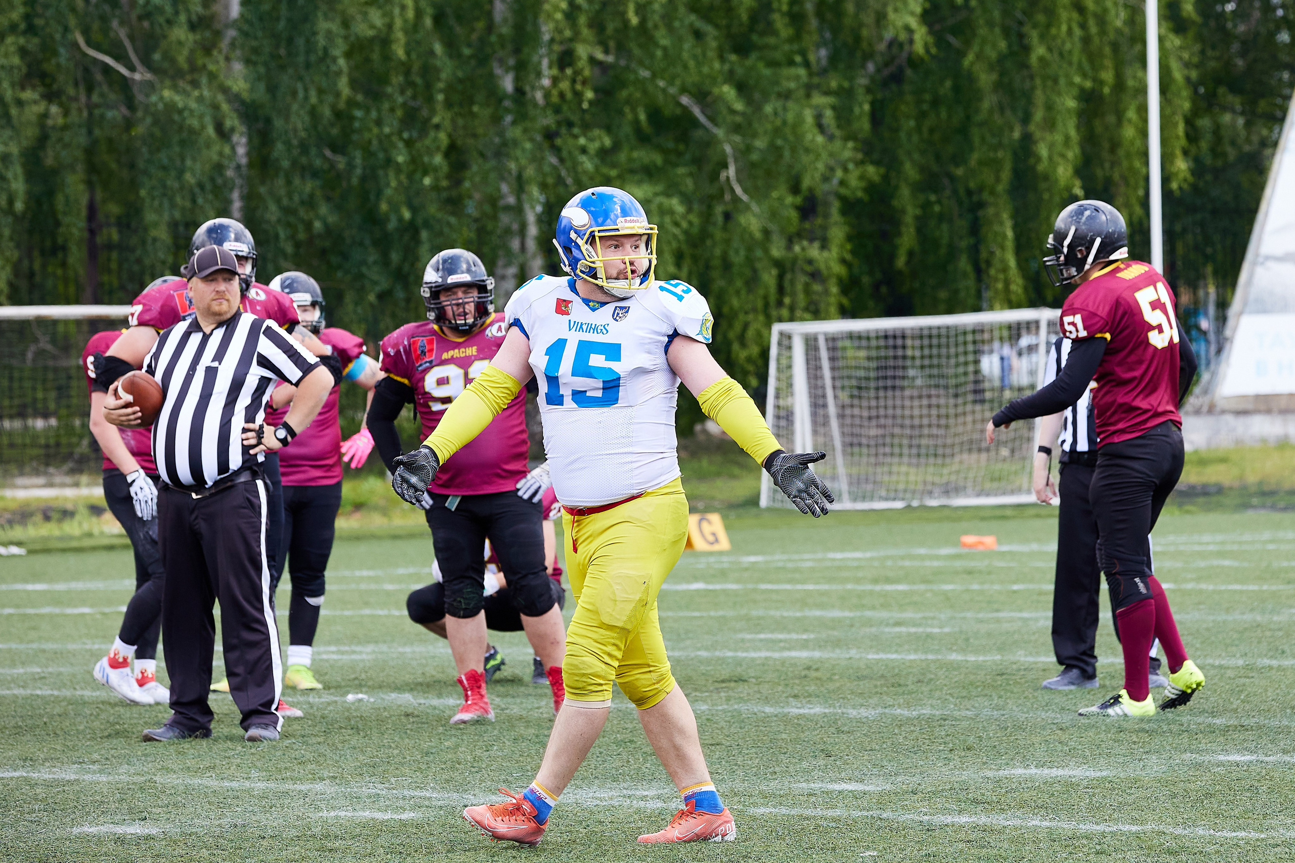 Американский футбол. Матч Чемпионата России — Апачи-Викинги. Светлана Родионова — фотограф спортивный и не только
