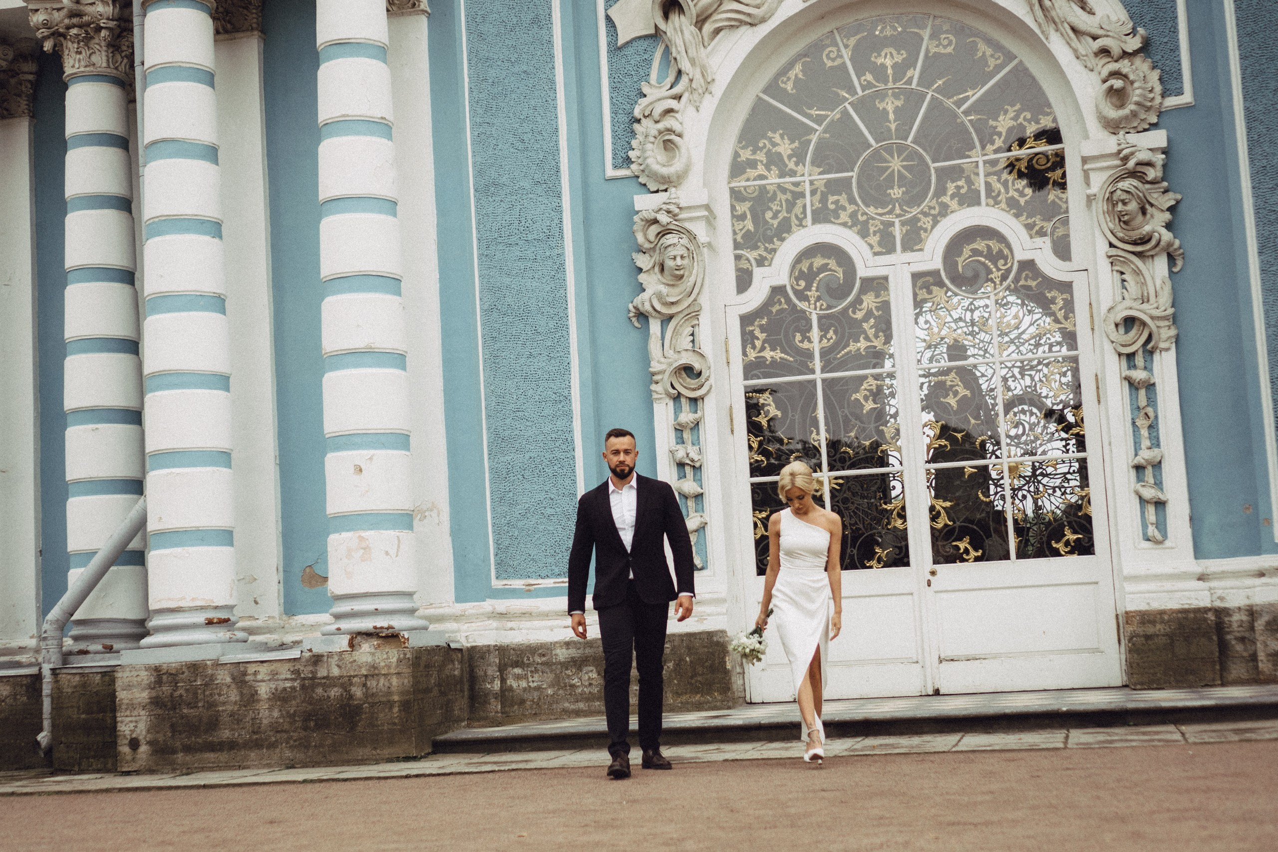 СВАДЕБНАЯ ИСТОРИЯ В ГОРОДЕ ПУШКИН ВОЗЛЕ ЕКАТЕРИНИНСКОГО ДВОРЦА И В ПАРКЕ. Профессиональный фотограф, Санкт-Петербург — Виктория Богомолова