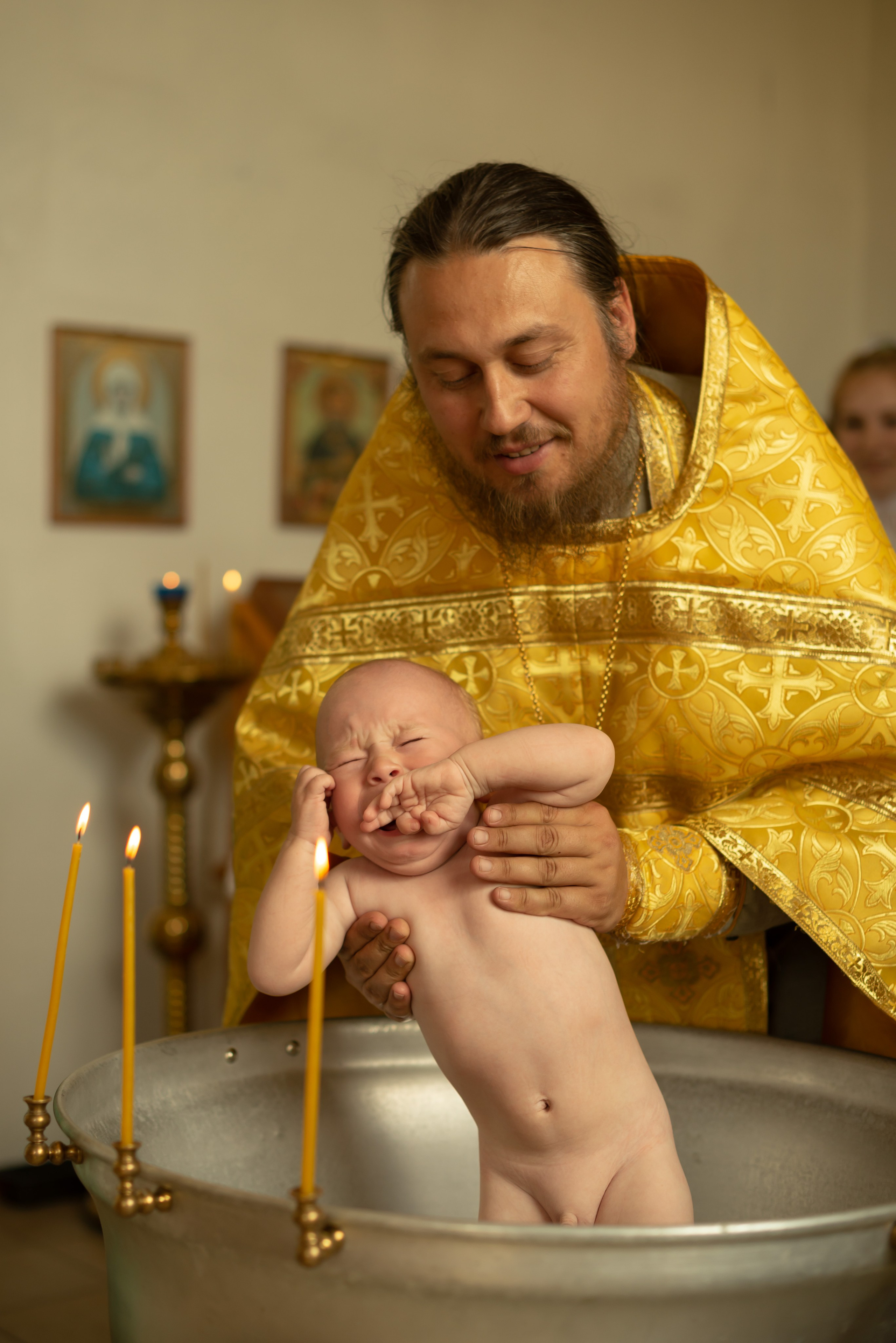 Таинство крещения Давида. Свадебный, семейный и портретный фотограф в Суворове Анастасия Седыкин