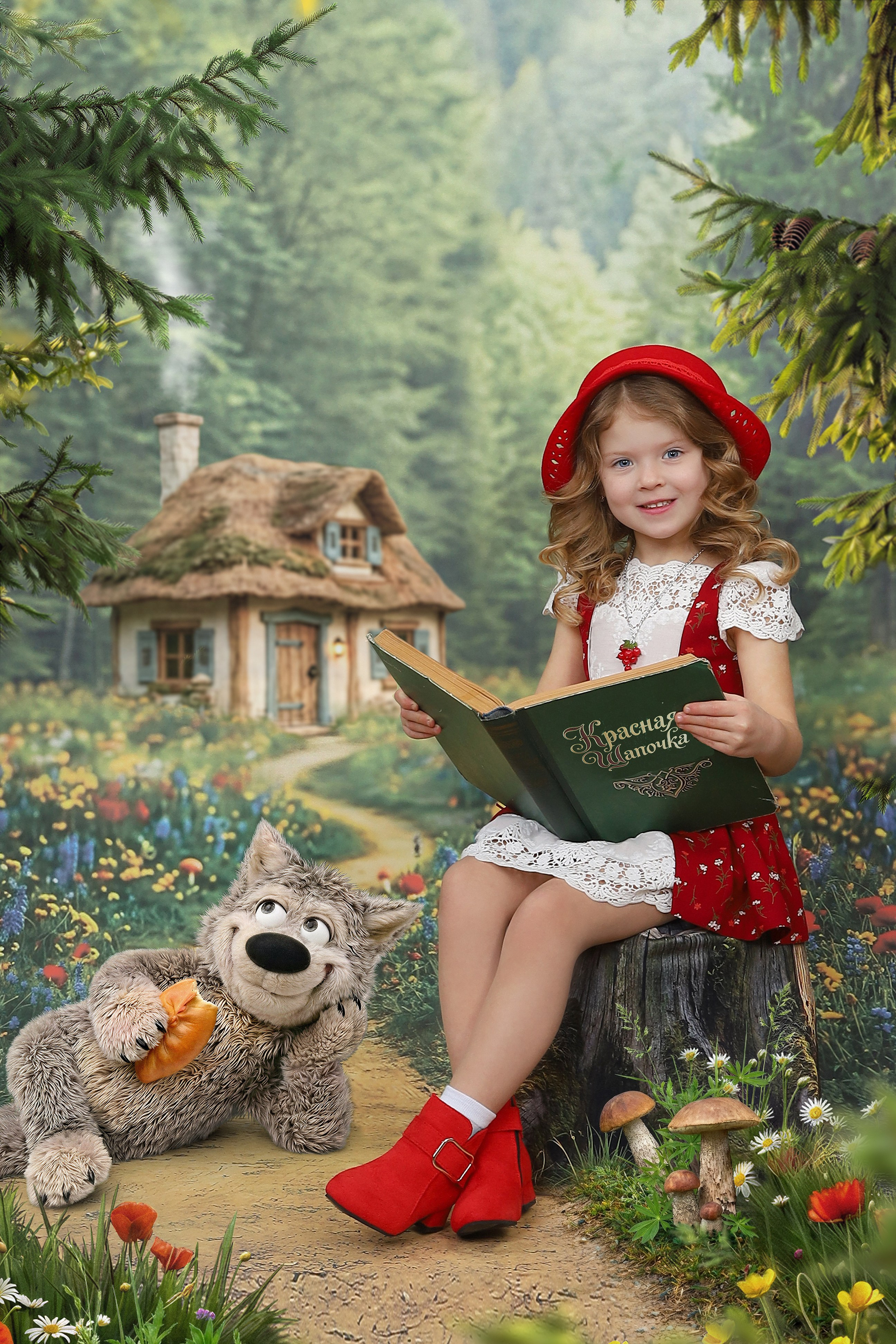 КОМПАНИЯ КРАЙФОТО ФОТОСЕССИЯ КРАСНАЯ ШАПОЧКА