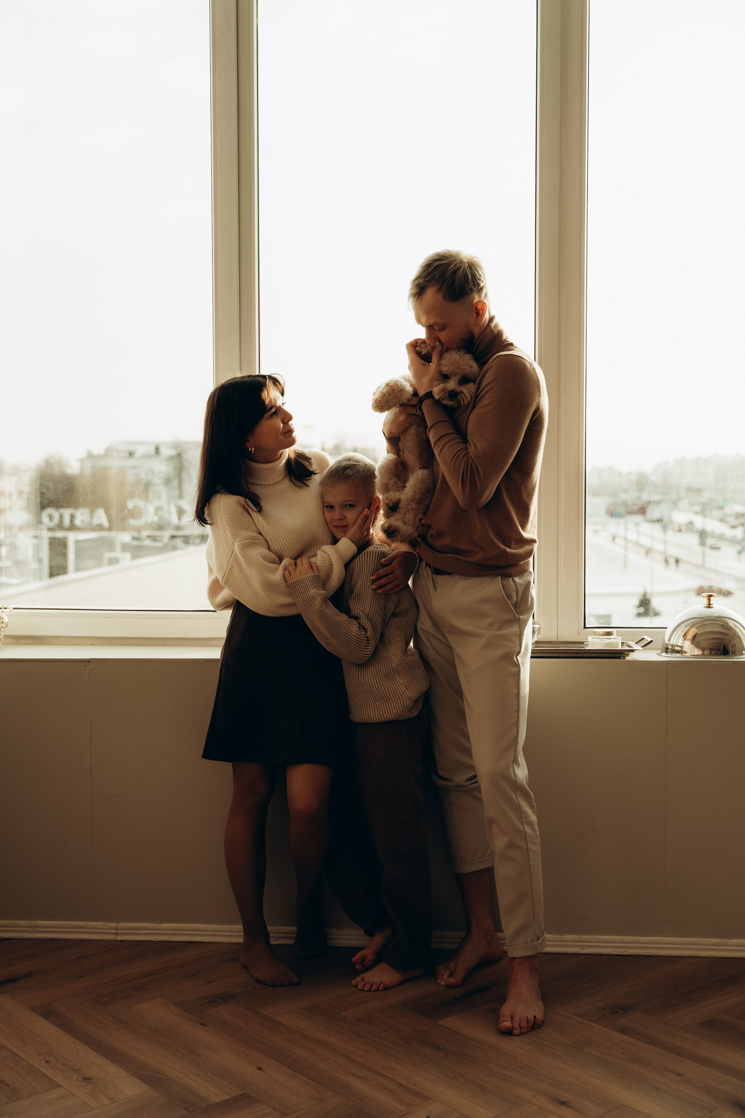 Анна, Евгений, Марк и Тоффи. Фотограф Мария Миллс | Минск