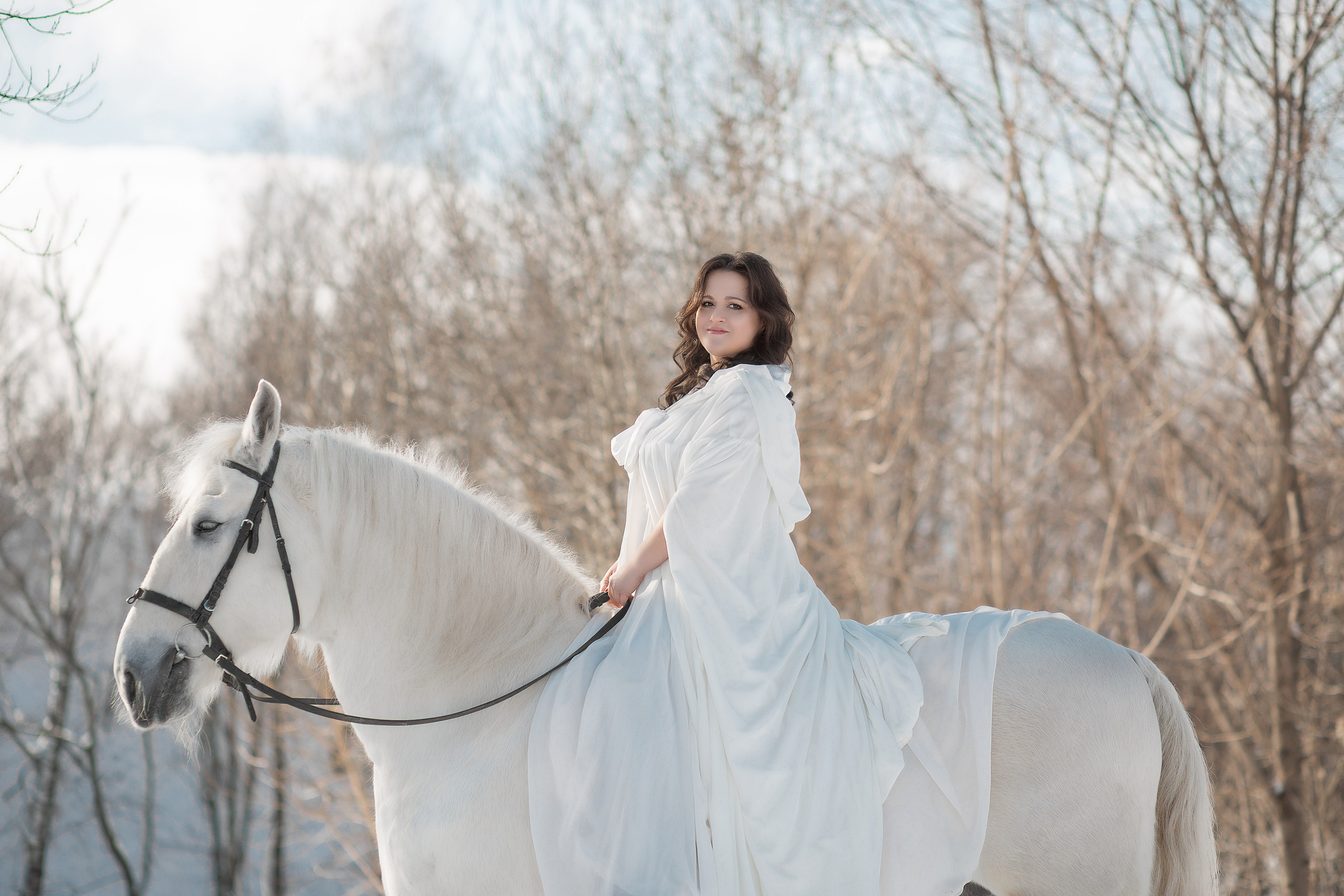 Елена и Воробей. Фотосессия с лошадьми в Нижнем Новгороде