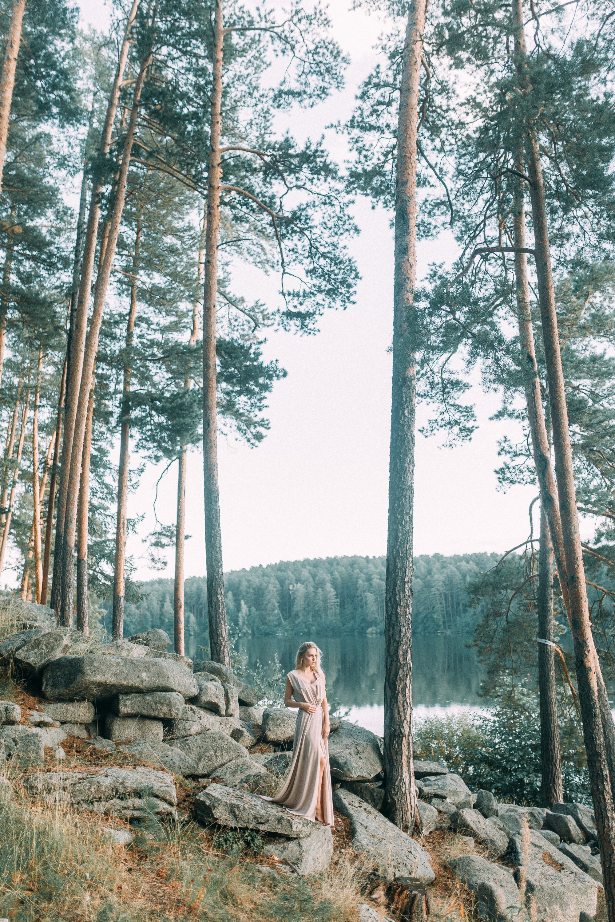 Закатная съемка на озере Тургояк