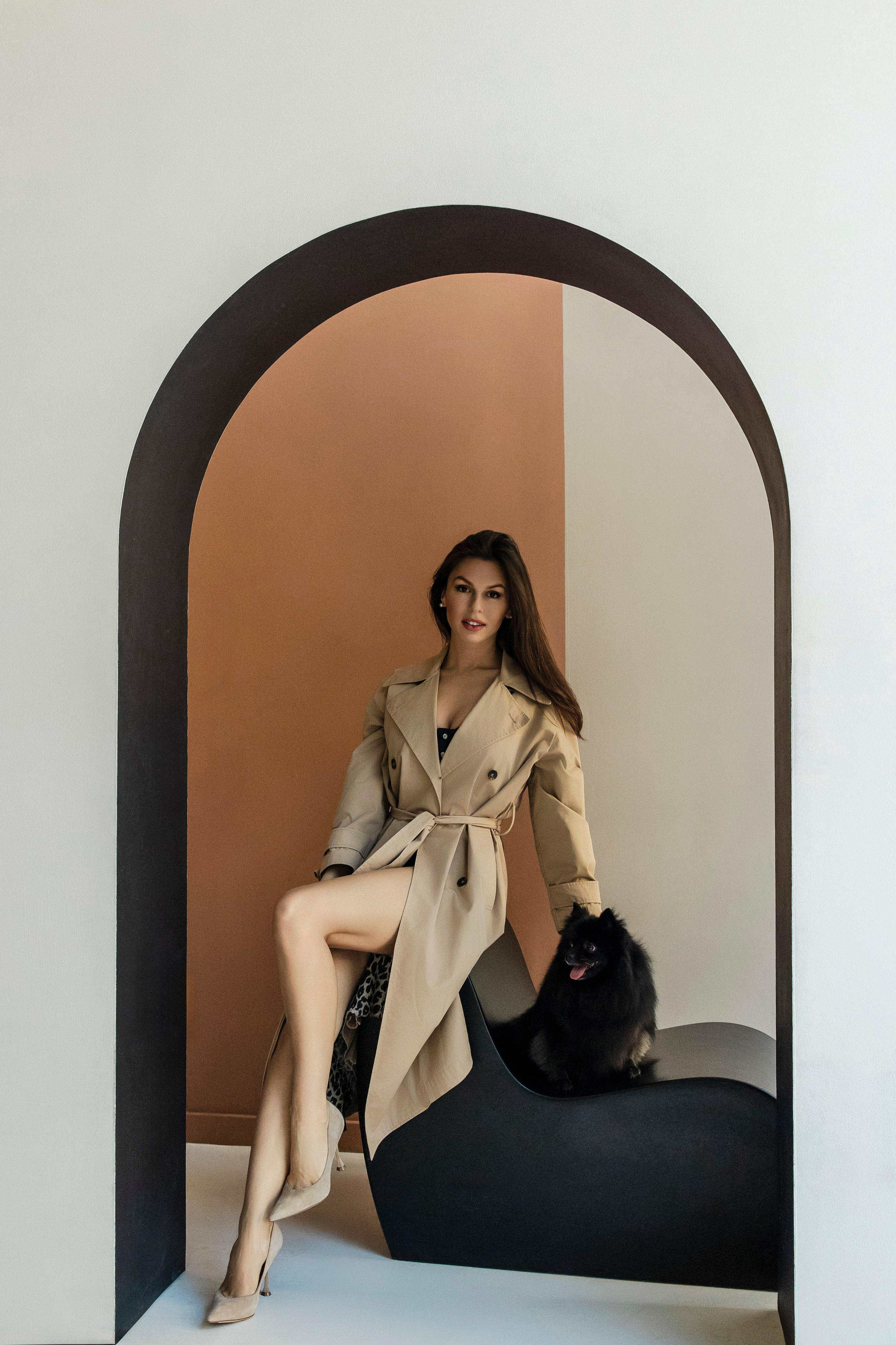 Съемка в студии с собакой. Анастасия Белаш