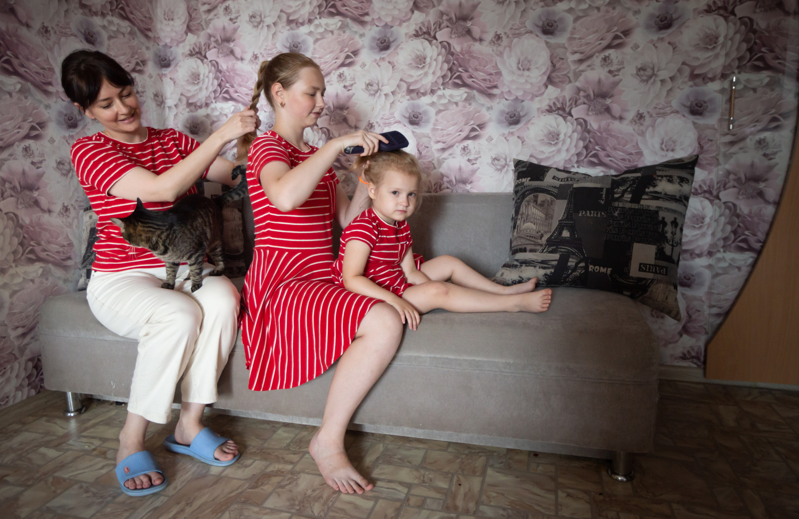 Домашний уют. Оля и ее девочки. Семейный и детский фотограф Тамара Морозова г. Арсеньев