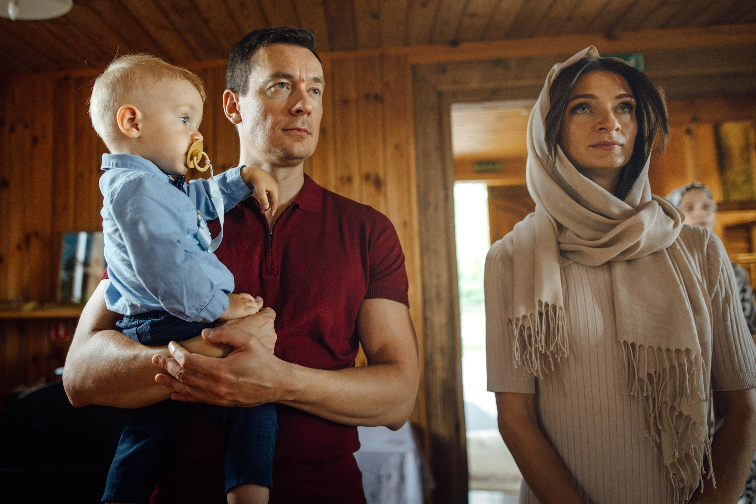 Крещение Тимофея, д. Киевец, храм Святой Троицы, август 2025