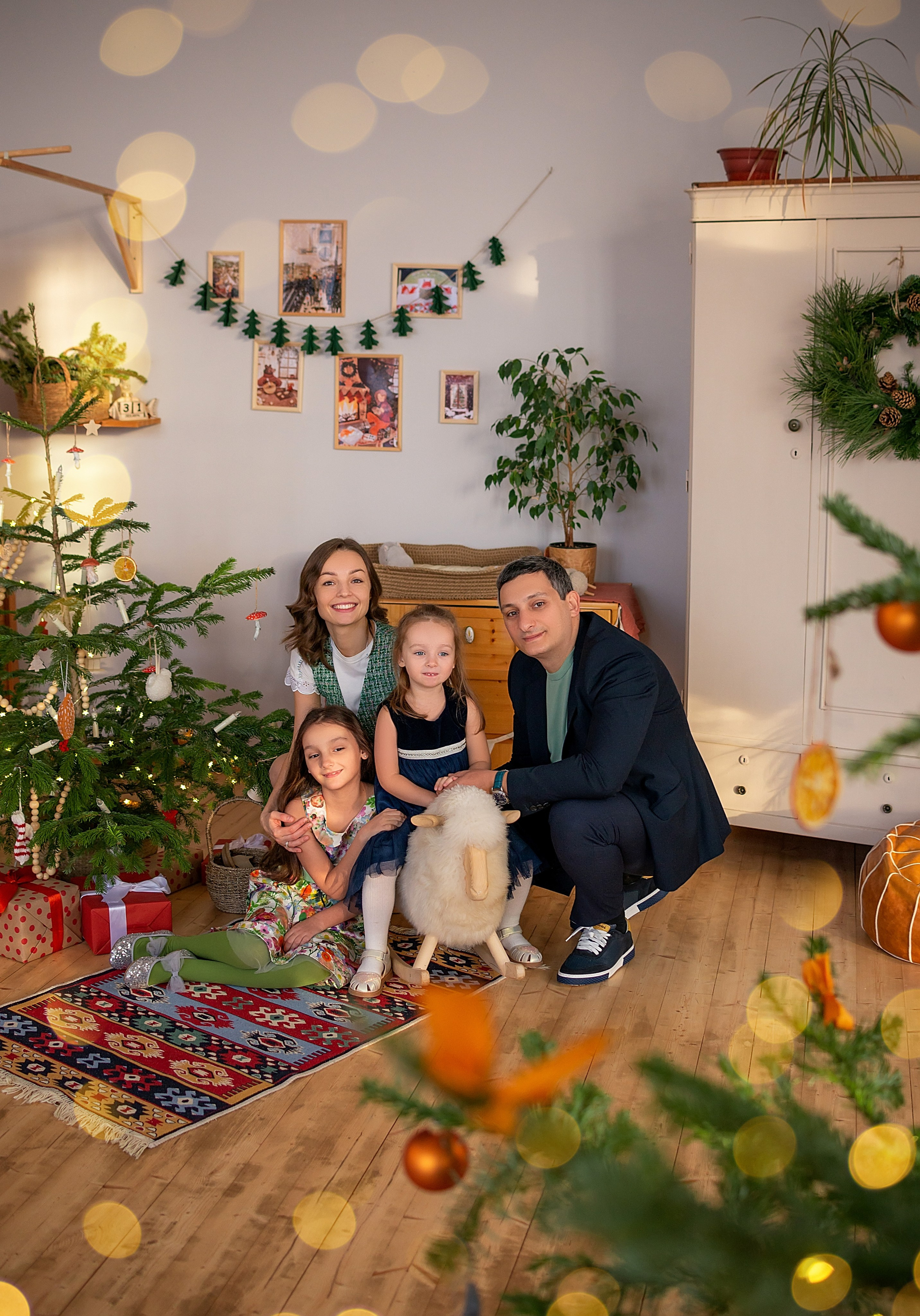 Новогодняя семейная фотосессия в Краснодаре 2023-2024. Фотограф новорожденных Краснодар Малышенко Надежда