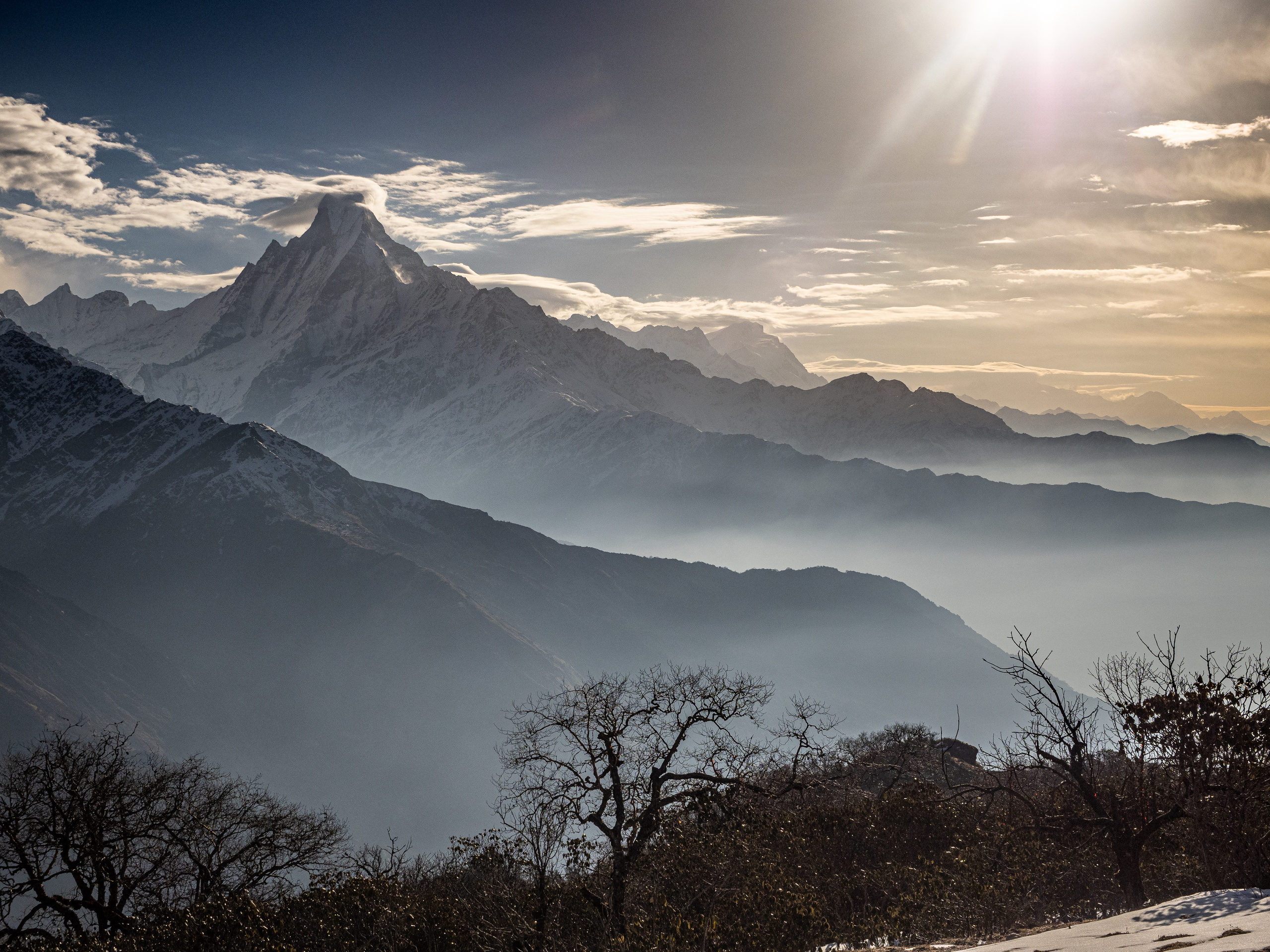 Непал, трек в районе Аннапурны, 2023. Творческие сьемки