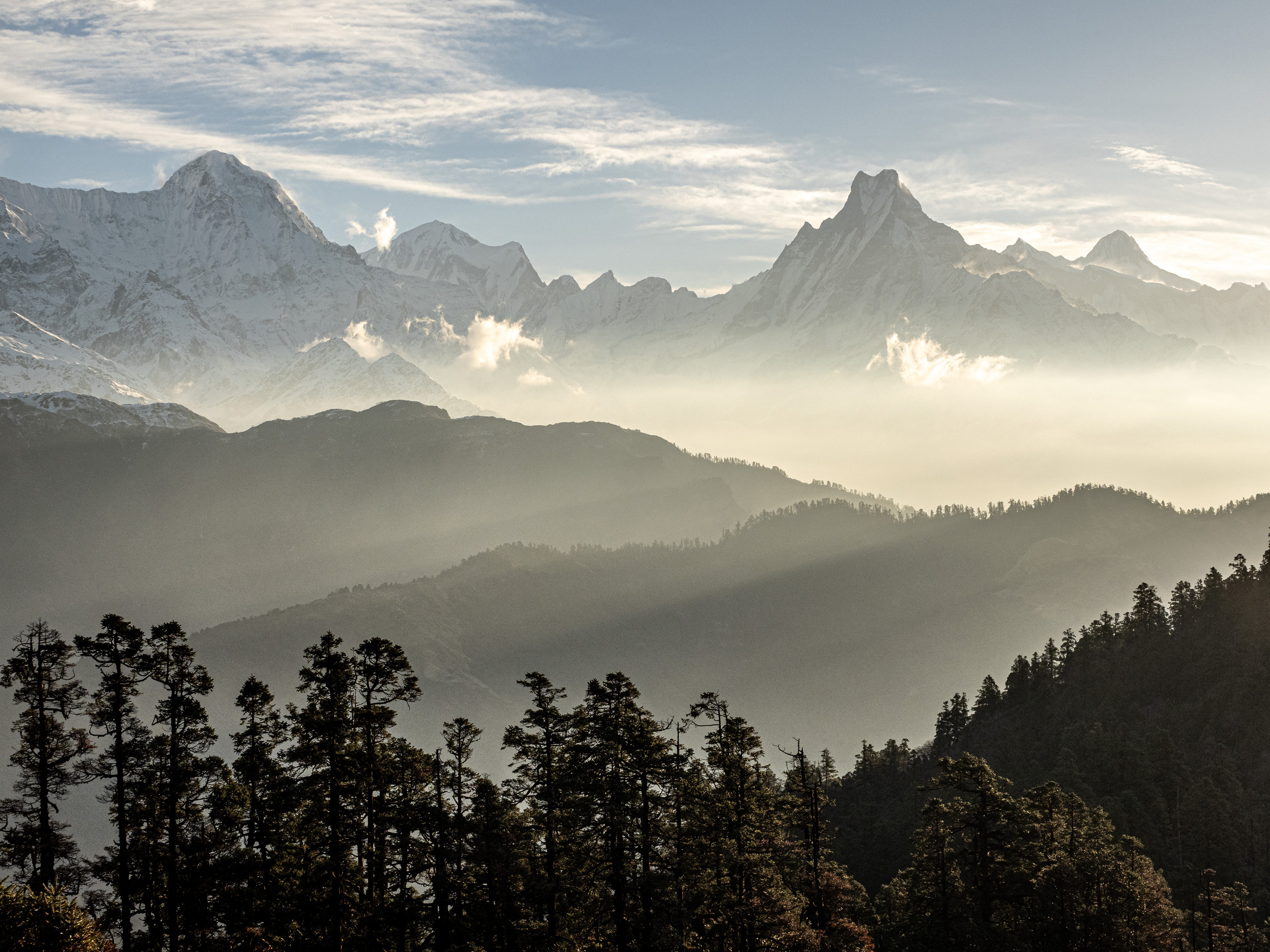 Непал, трек в районе Аннапурны, 2023. Творческие сьемки