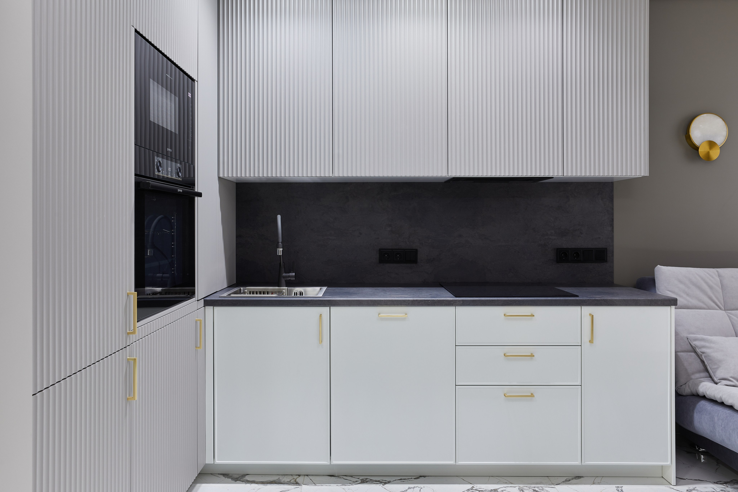 1-КОМНАТНАЯ С ДИЗАЙНЕРСКИМ РЕМОНТОМ В ЖК АЛЬПИЙСКИЙ КВАРТАЛ. Интерьерный фотограф в Сочи Анисимова Ольга