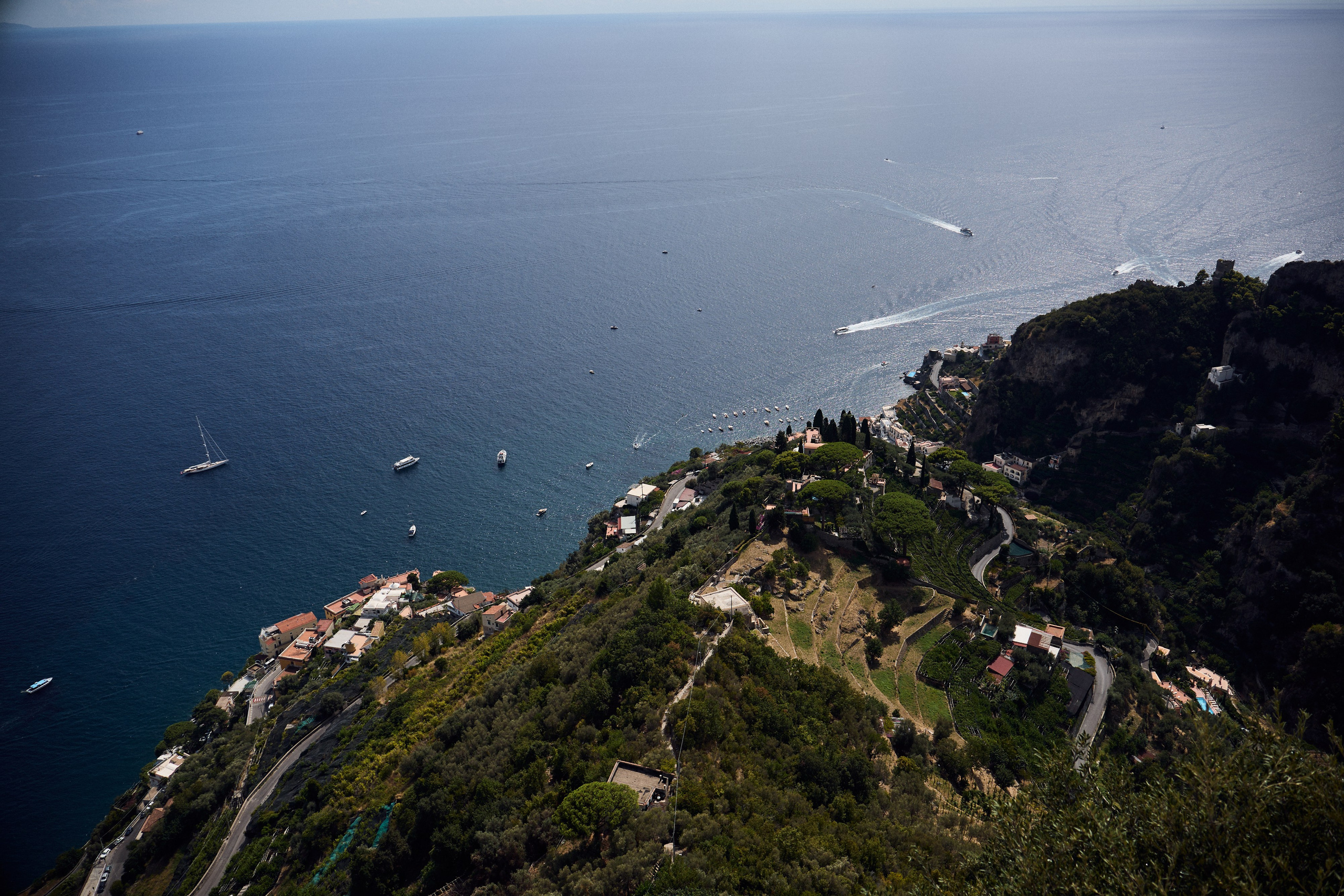 View of the Amalfi Coast from Villa Cimbrone in Ravello