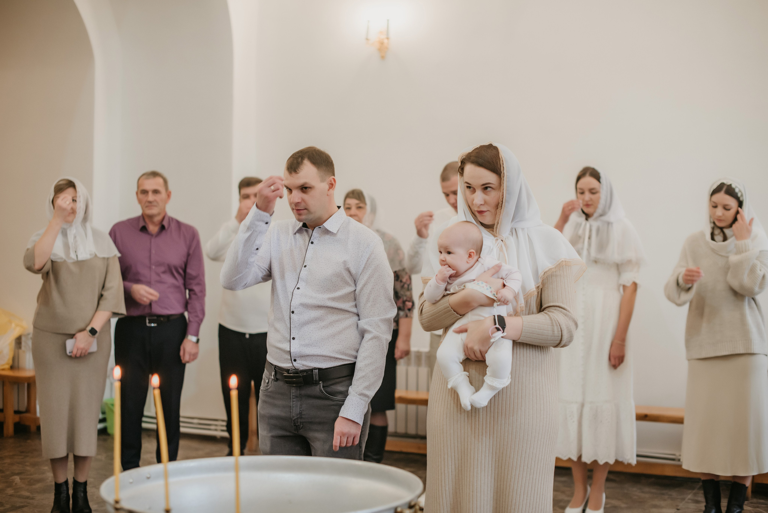 Таинство крещения Анны. Свадебный, семейный и портретный фотограф в Суворове Анастасия Седыкин