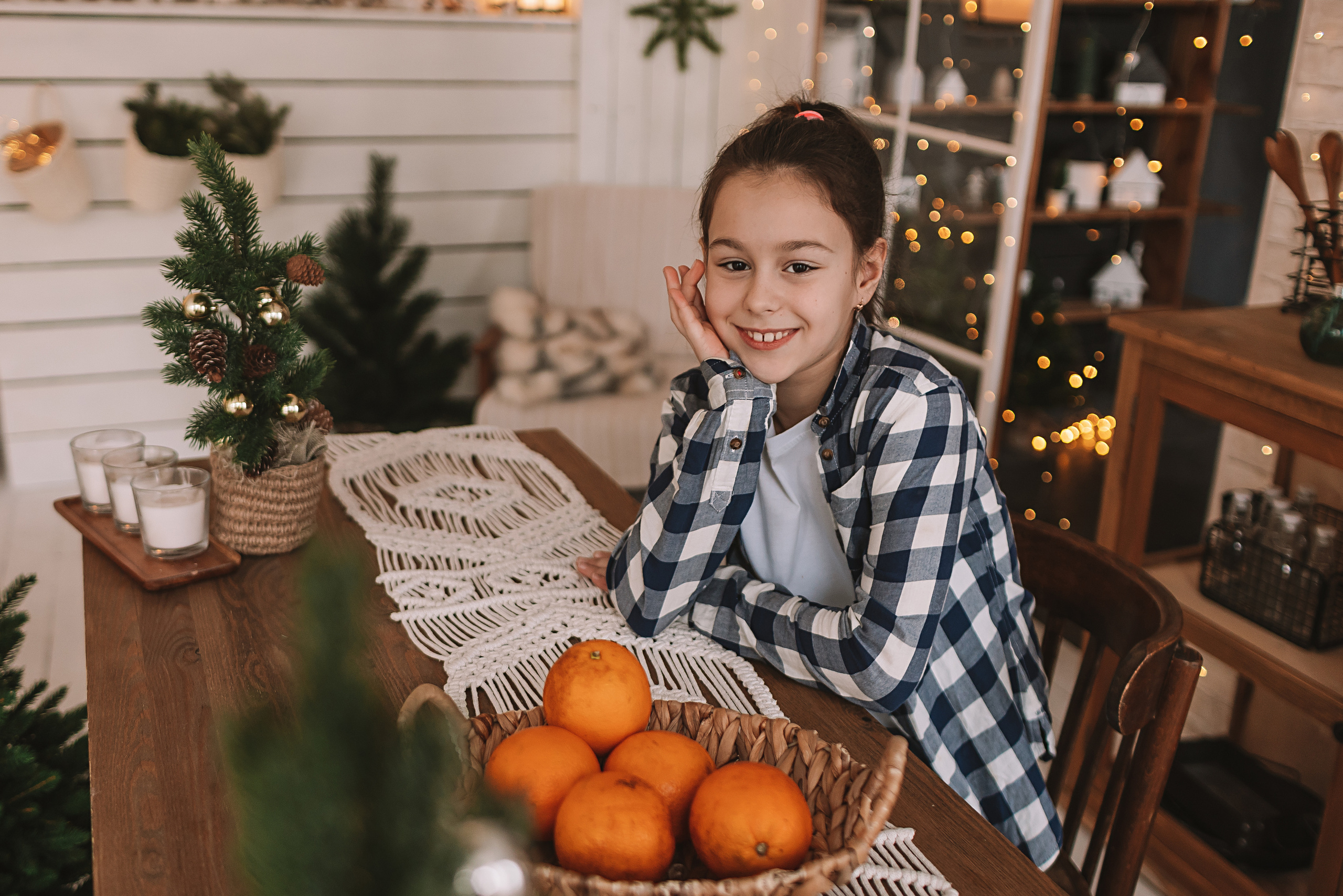 Новогодняя школьная в студии. Семейный фотограф Тюмень, фотограф на роды Салмина Мария