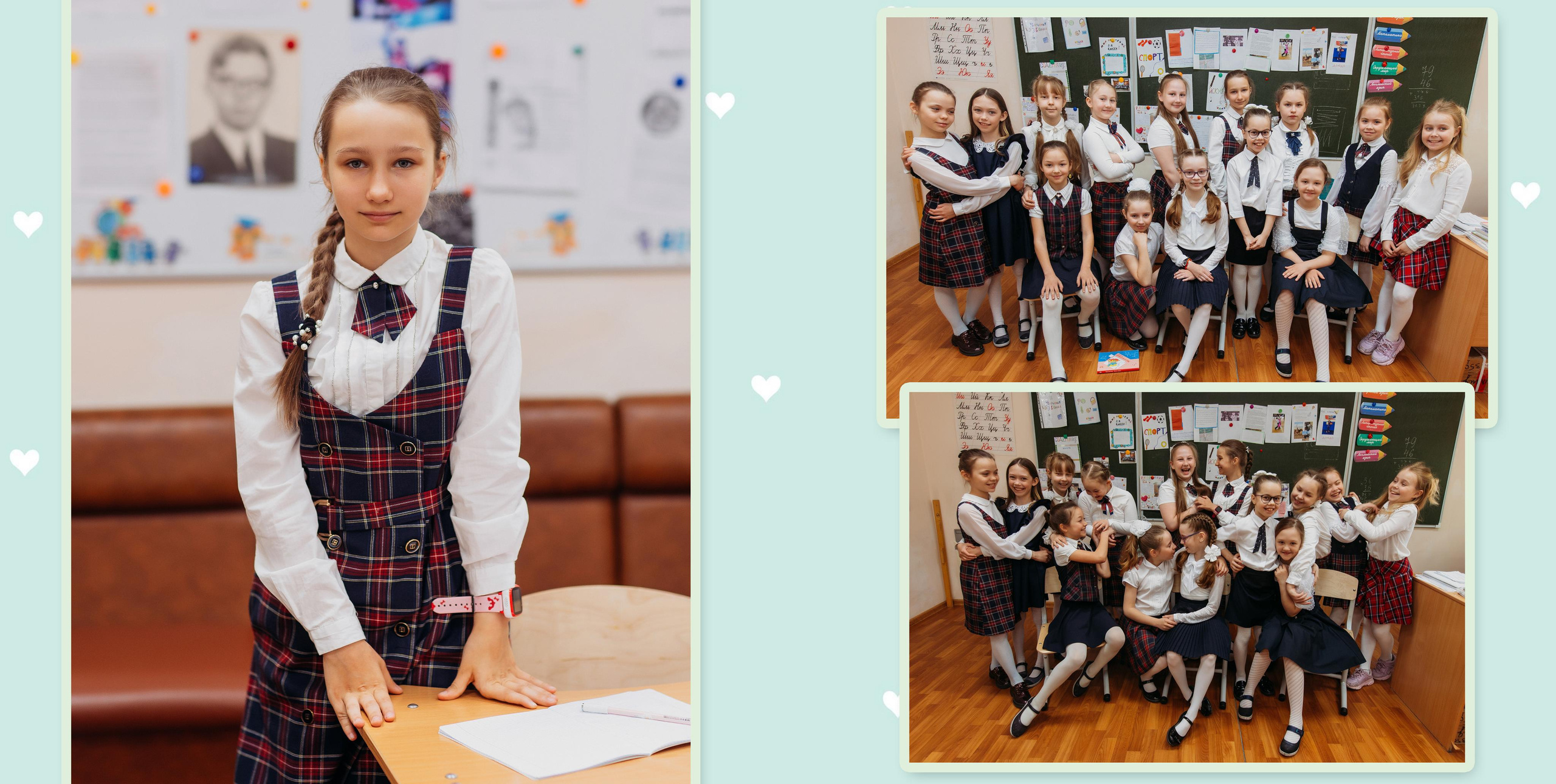 Макеты/развороты фотокниг ШКОЛЫ. Семейный фотограф Тюмень, фотограф на роды Салмина Мария