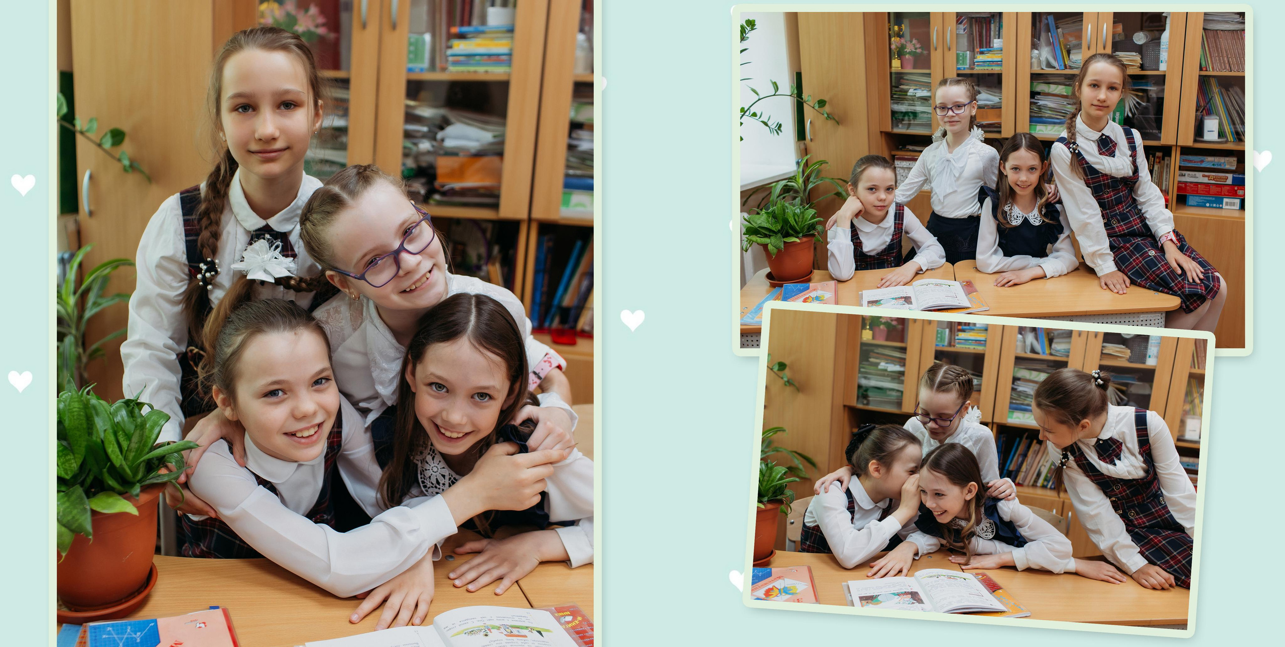 Макеты/развороты фотокниг ШКОЛЫ. Семейный фотограф Тюмень, фотограф на роды Салмина Мария