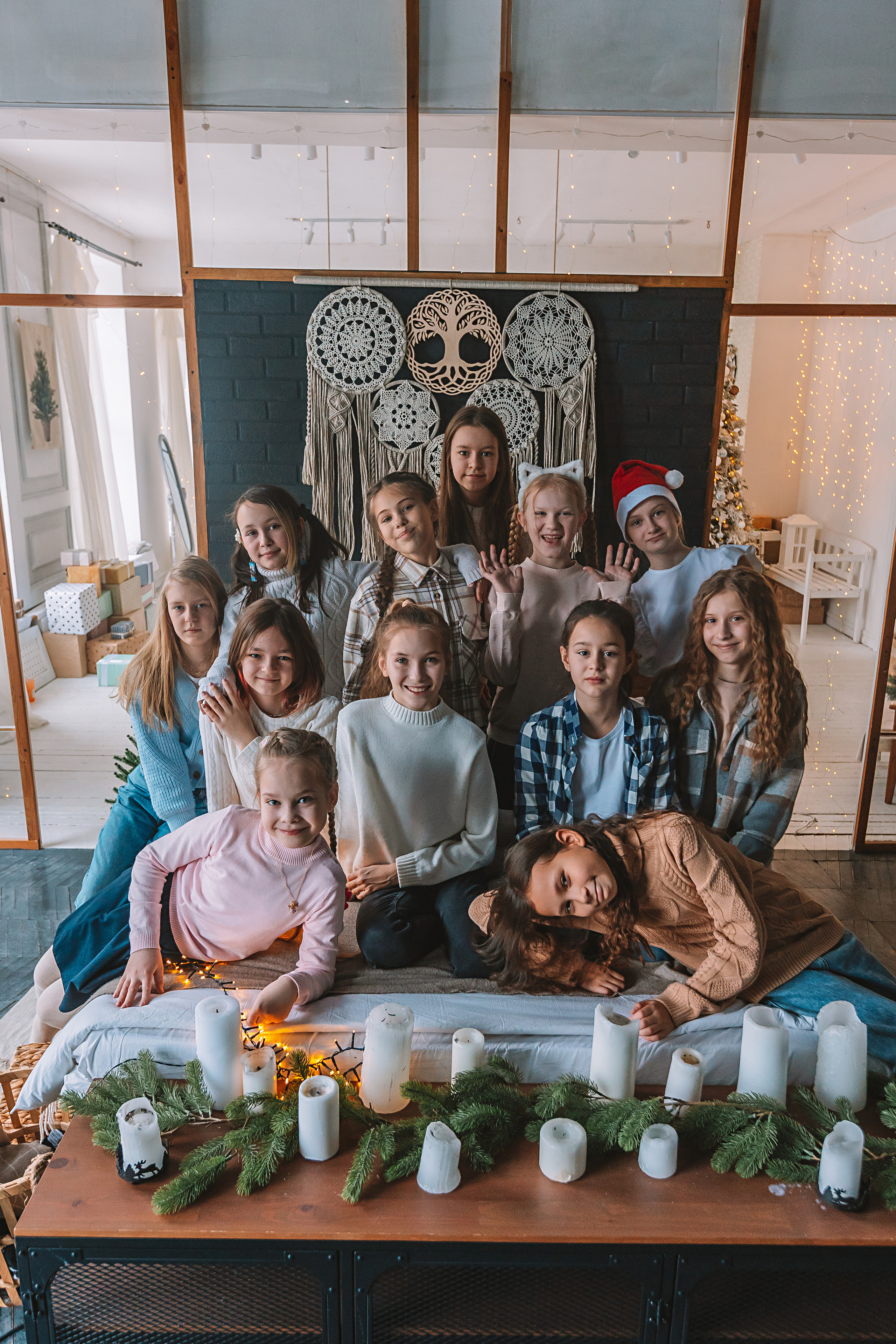 Новогодняя школьная в студии. Семейный фотограф Тюмень, фотограф на роды Салмина Мария