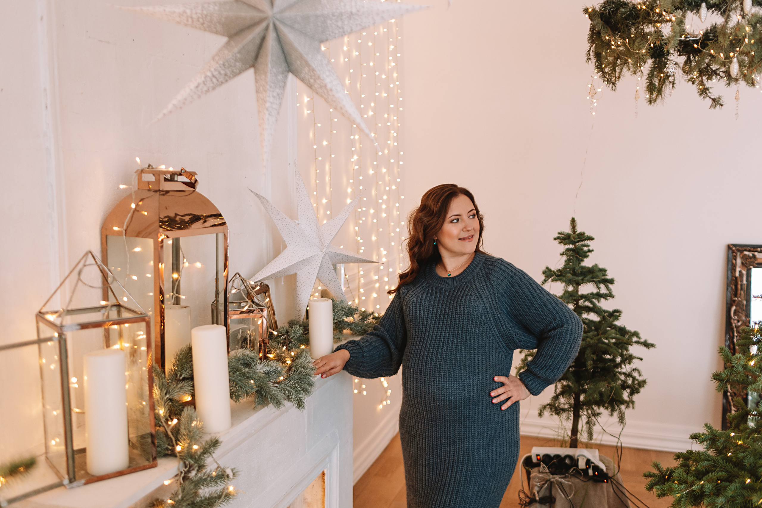 Студия Че (новогодняя). Семейный фотограф Тюмень, фотограф на роды Салмина Мария