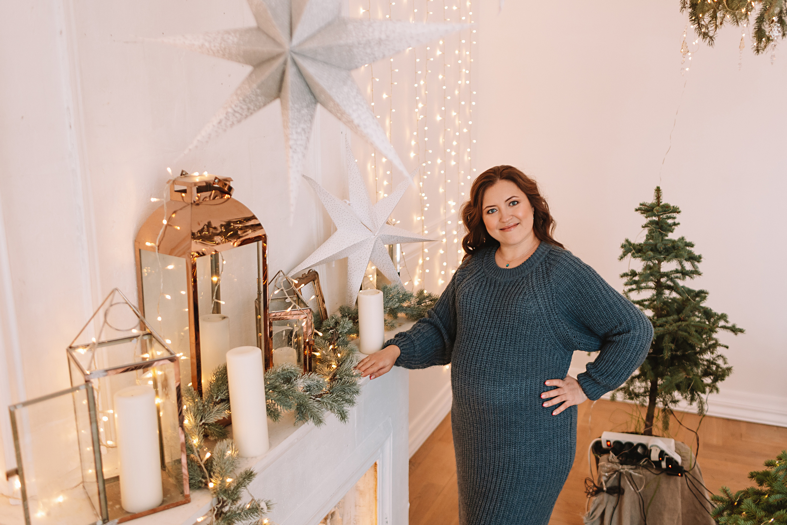 Студия Че (новогодняя). Семейный фотограф Тюмень, фотограф на роды Салмина Мария