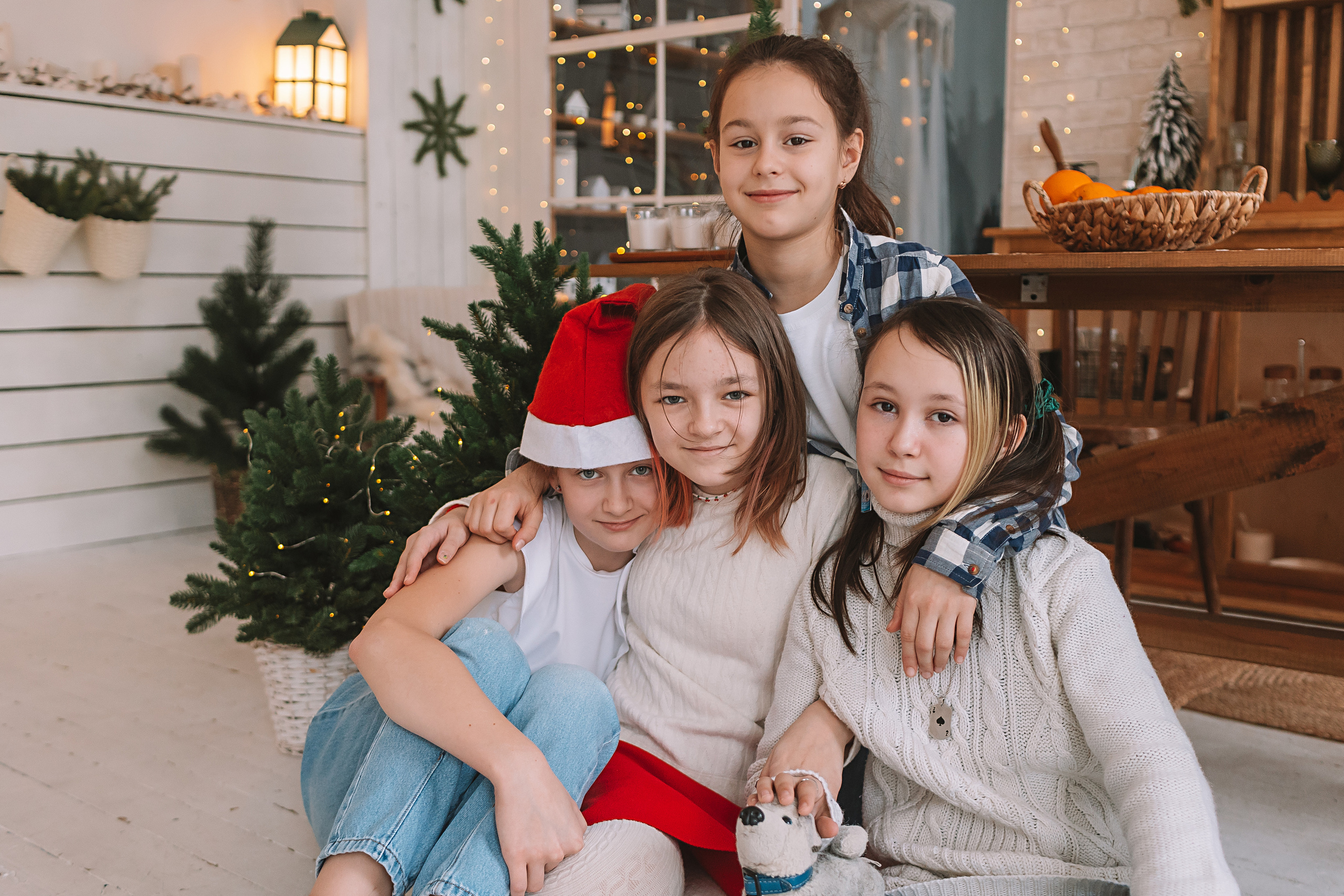 Новогодняя школьная в студии. Семейный фотограф Тюмень, фотограф на роды Салмина Мария