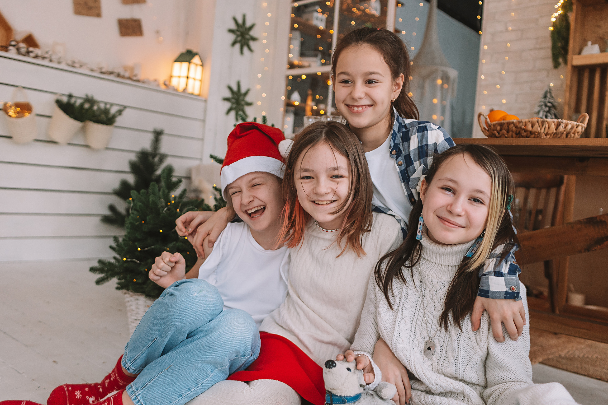 Новогодняя школьная в студии. Семейный фотограф Тюмень, фотограф на роды Салмина Мария
