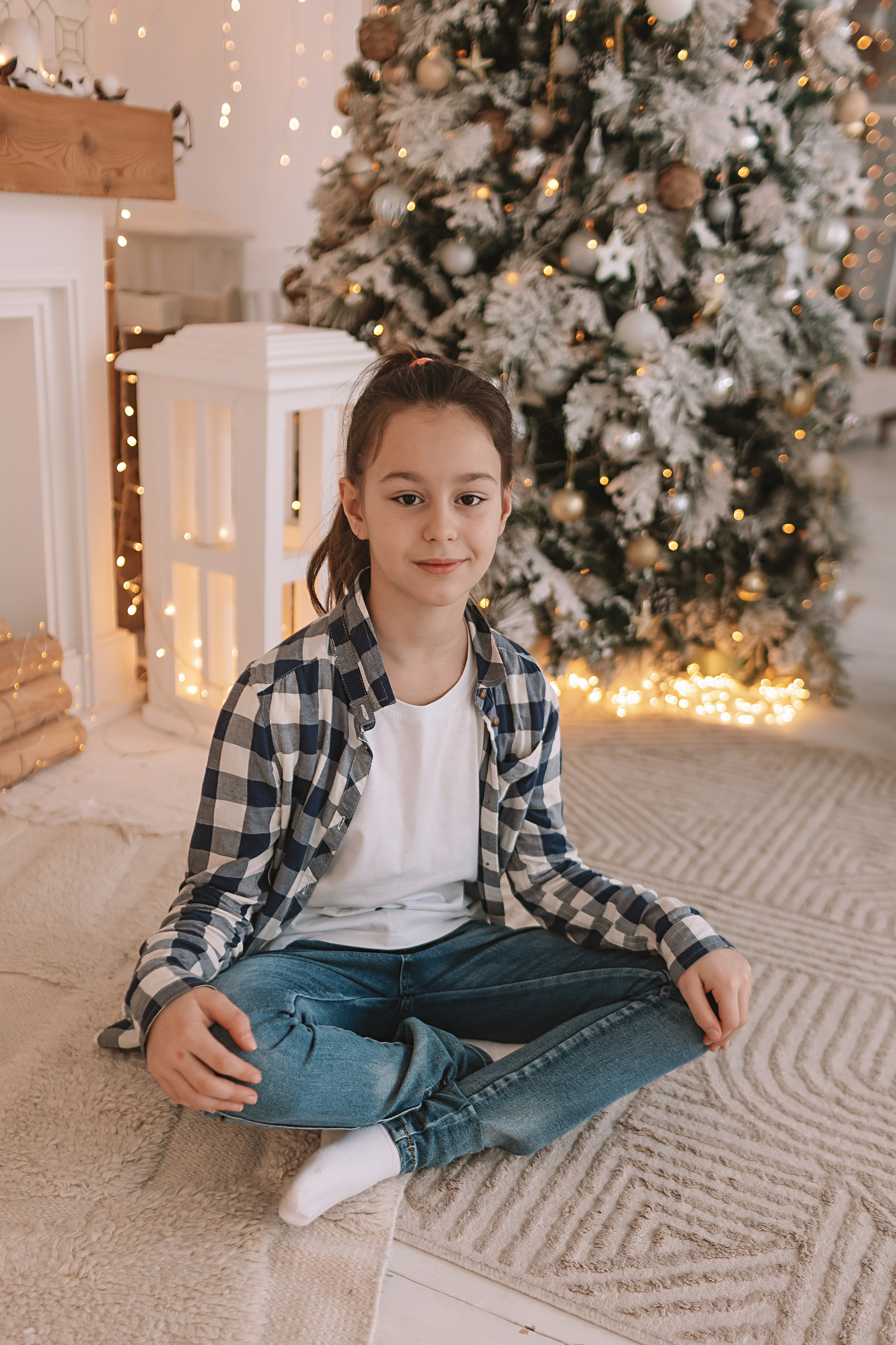 Новогодняя школьная в студии. Семейный фотограф Тюмень, фотограф на роды Салмина Мария