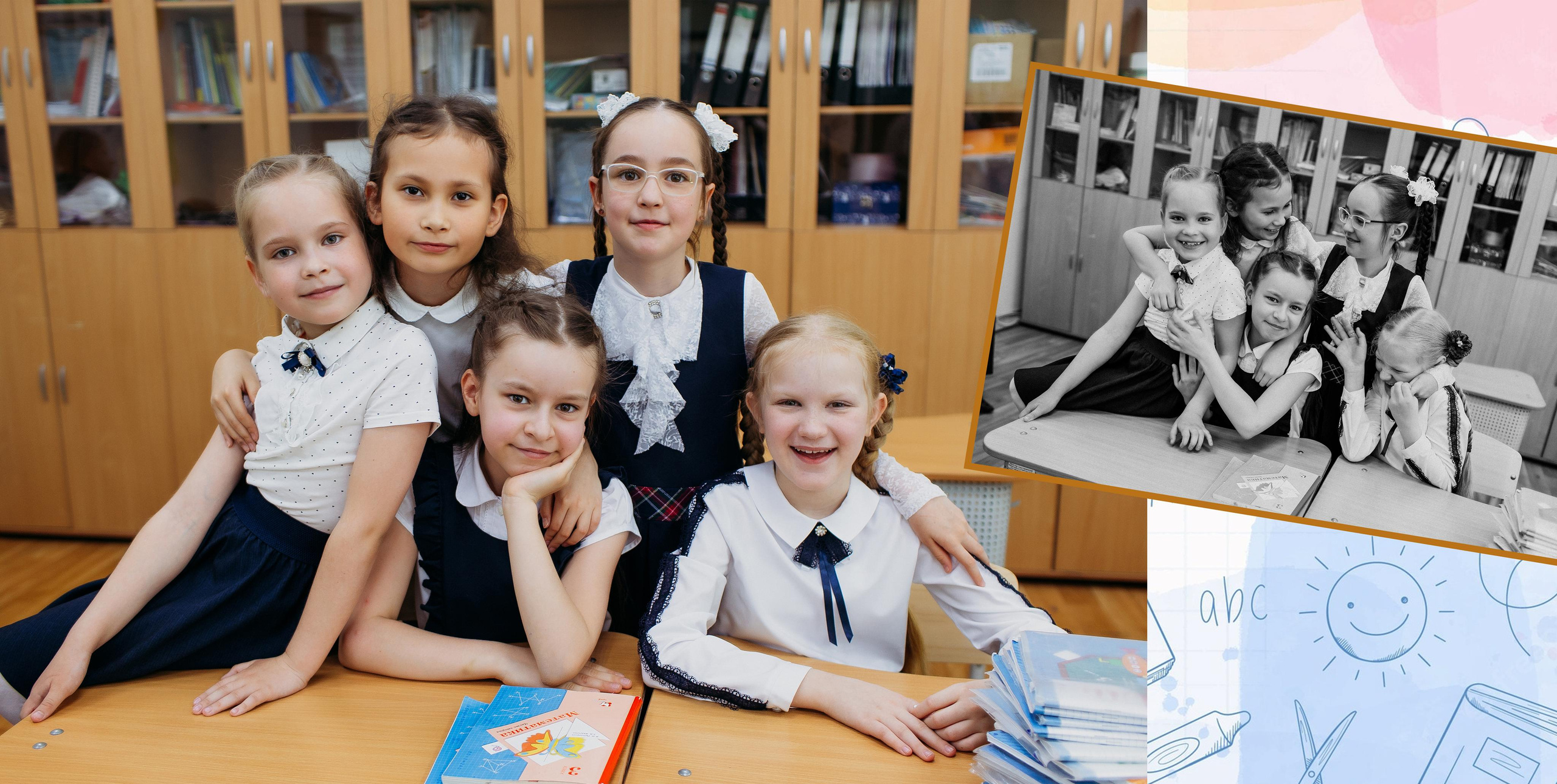 Макеты/развороты фотокниг ШКОЛЫ. Семейный фотограф Тюмень, фотограф на роды Салмина Мария