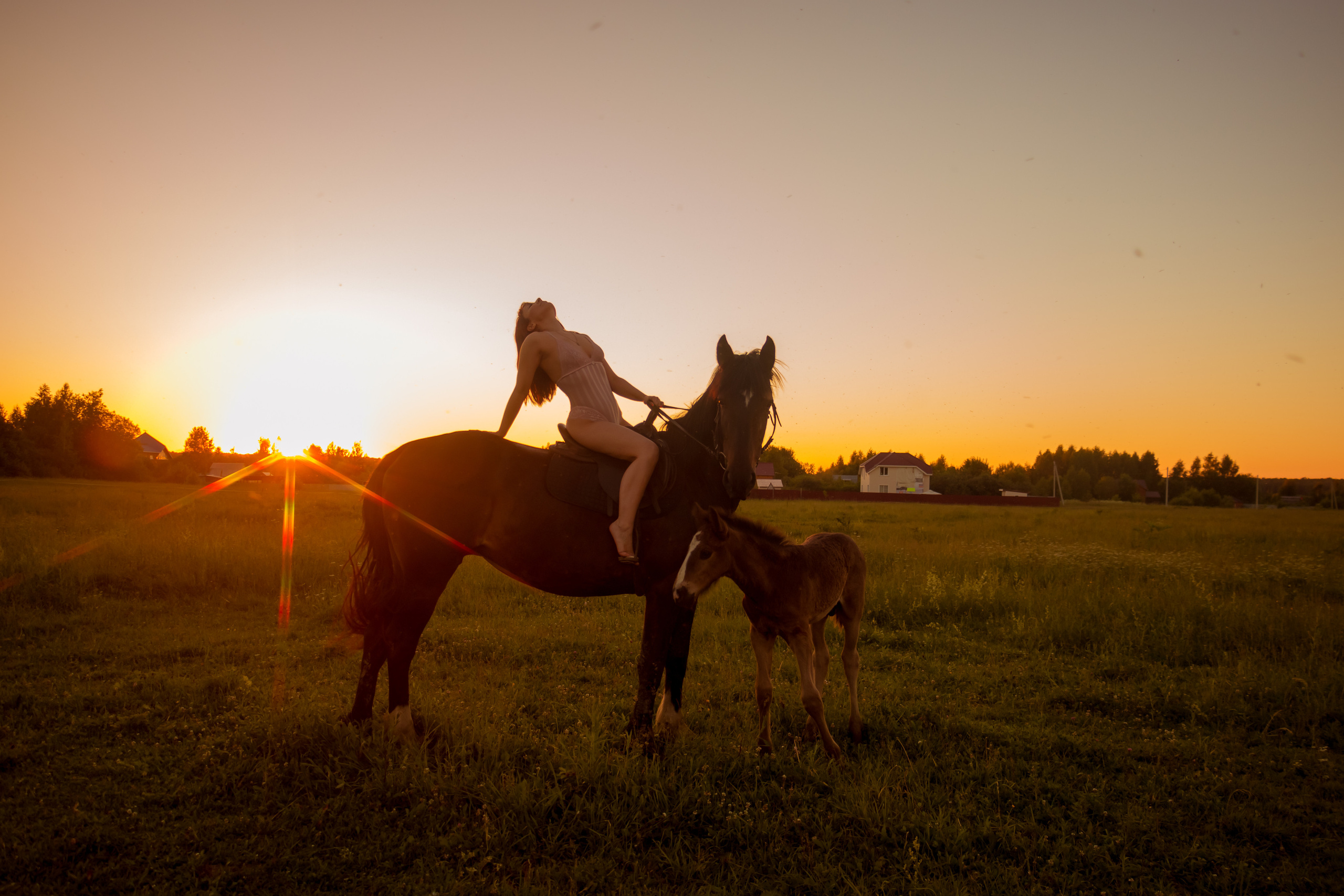 Юля и лошади. Фотограф Мария Винницкая