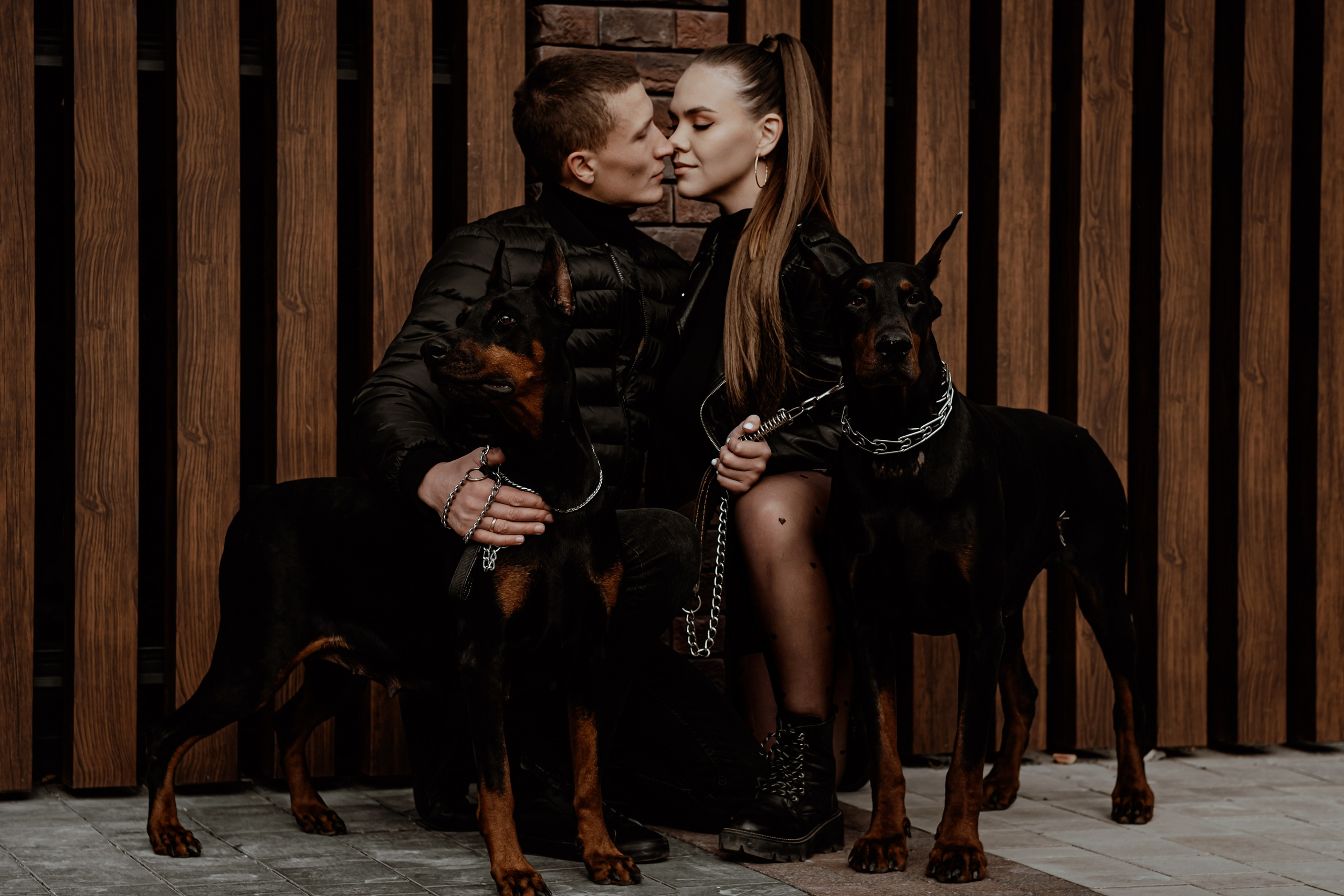 Прогулка с доберманами. Свадебный фотограф Челябинск