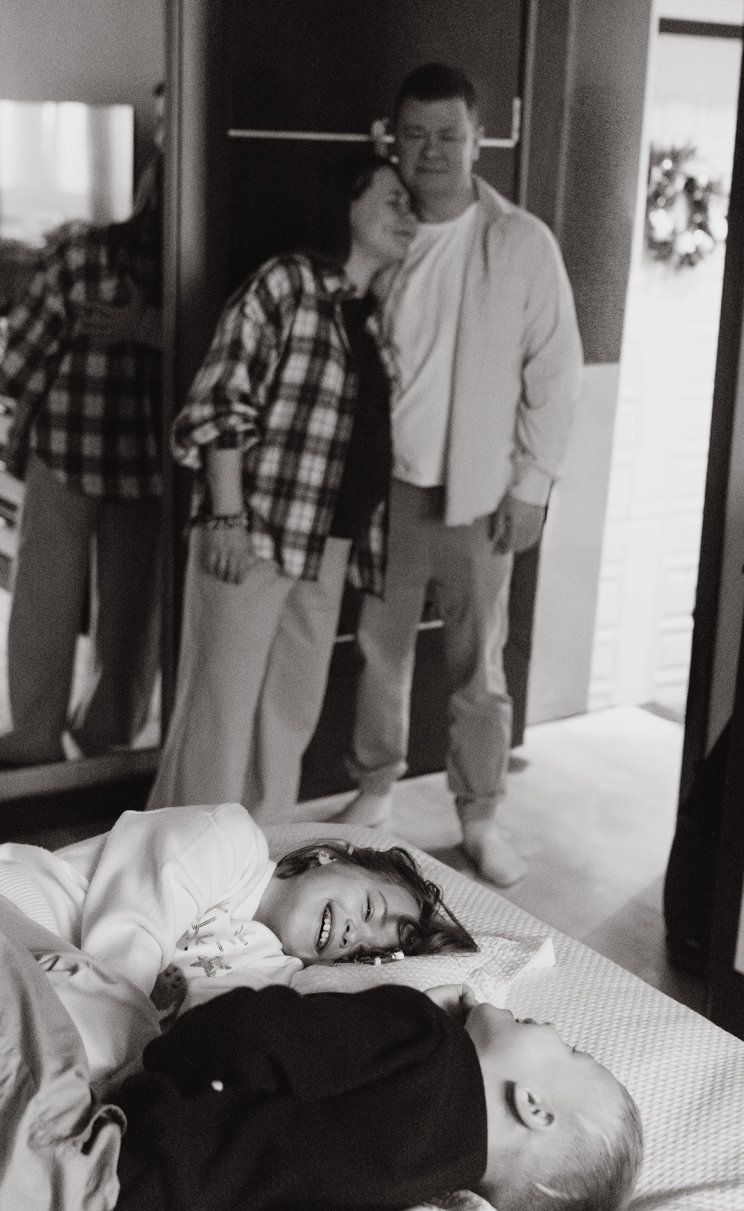 Домашняя Новогодняя фотосессия. Семейный, ньюборн фотограф, фотограф на роды в Москве, Виктория Тюльдюкова