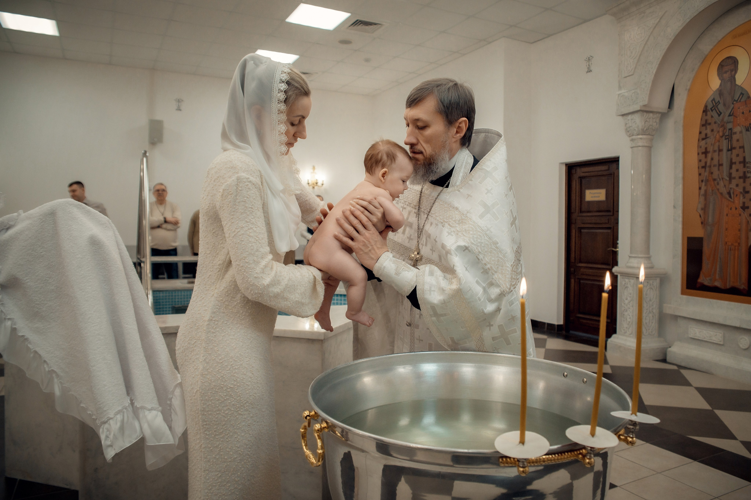 Таинство Крещения Натальи, Собор Александра Невского г. Волгоград. Церковный, семейный и репортажный фотограф Волгоград, Волжский