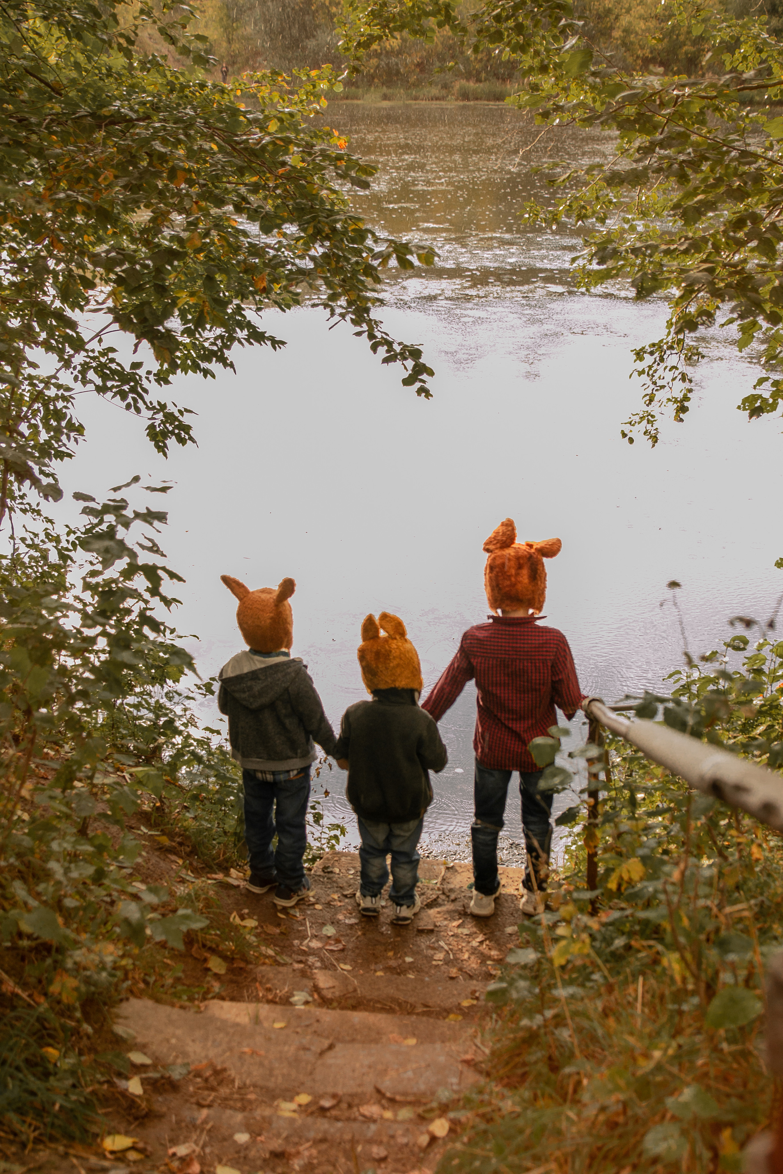 Трое в шапках. Арт-фотограф в Москве Елена Иванова