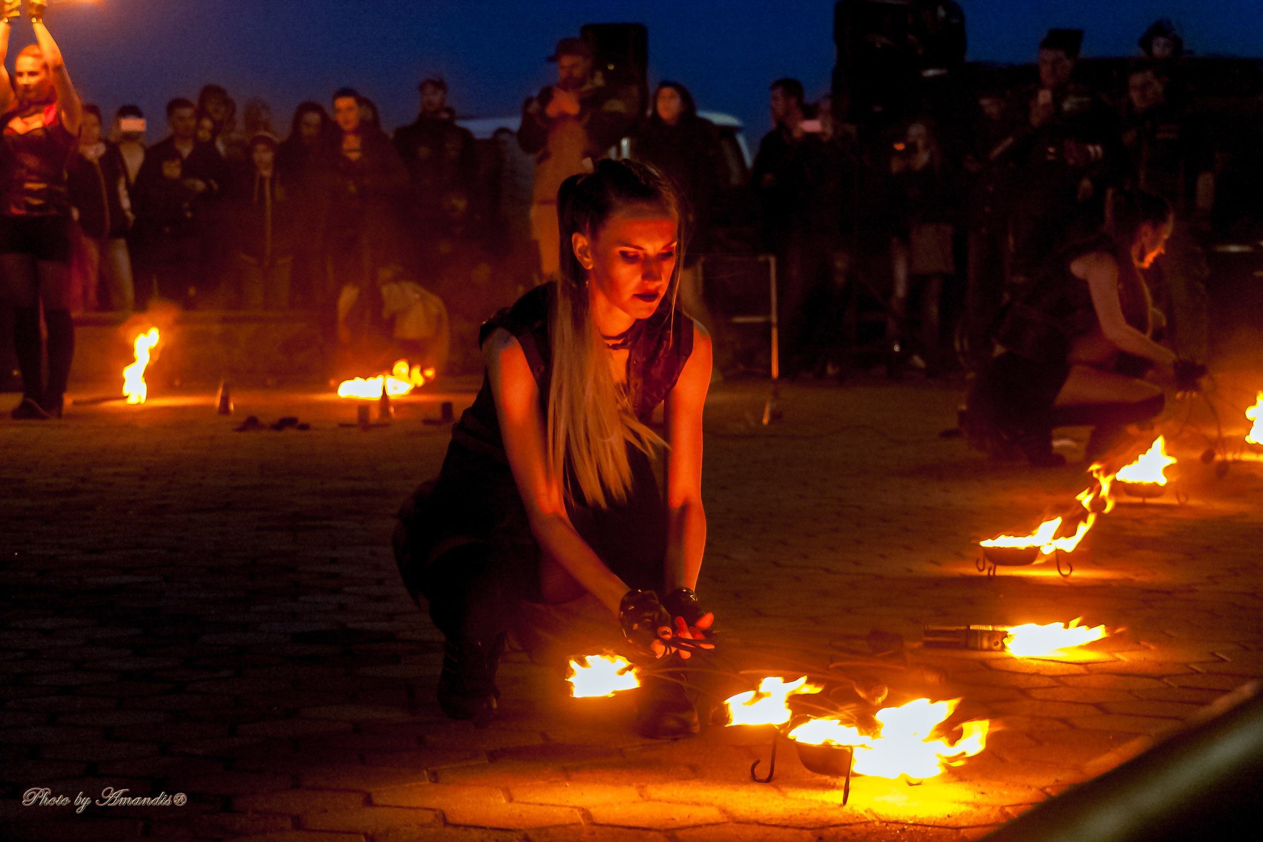 Огненное шоу у памятника «Здесь начинается Россия». Камчатка. Май 2017. Репортажная съемка в Москве и области. Анималистика