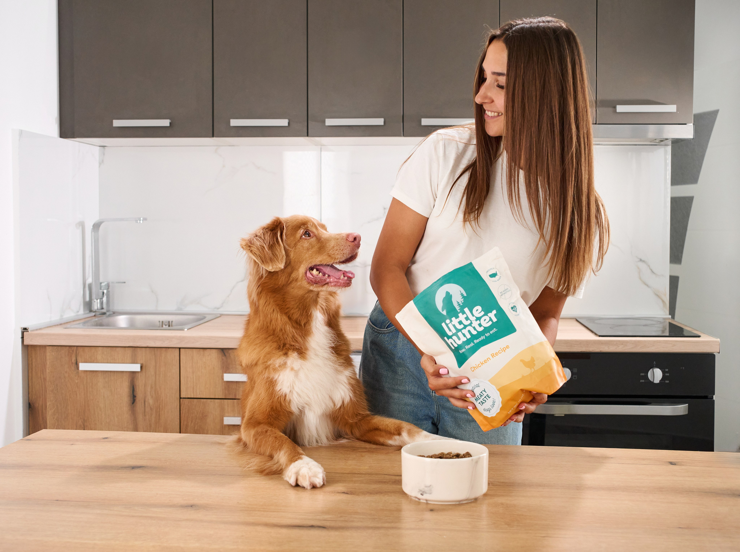 Advertising shooting with animals. Pets in advertising. Dog photographer Averianova Anna — Art photography of dogs